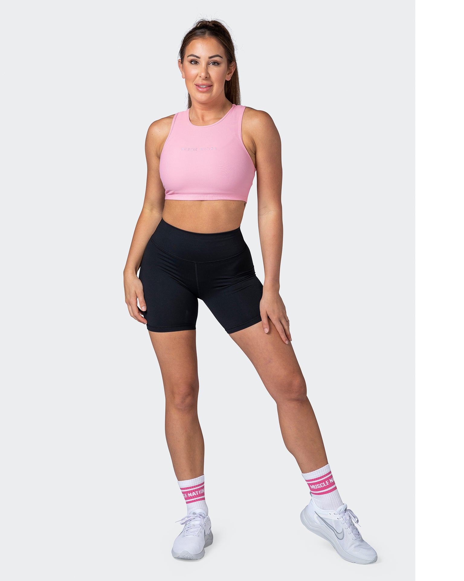 Off Duty Rib Cropped Tank - Strawberry Pink-Singlets & Tanks-XXS-112230STWBRPIK-XXS-MNAPPRL19351-7-Muscle Nation