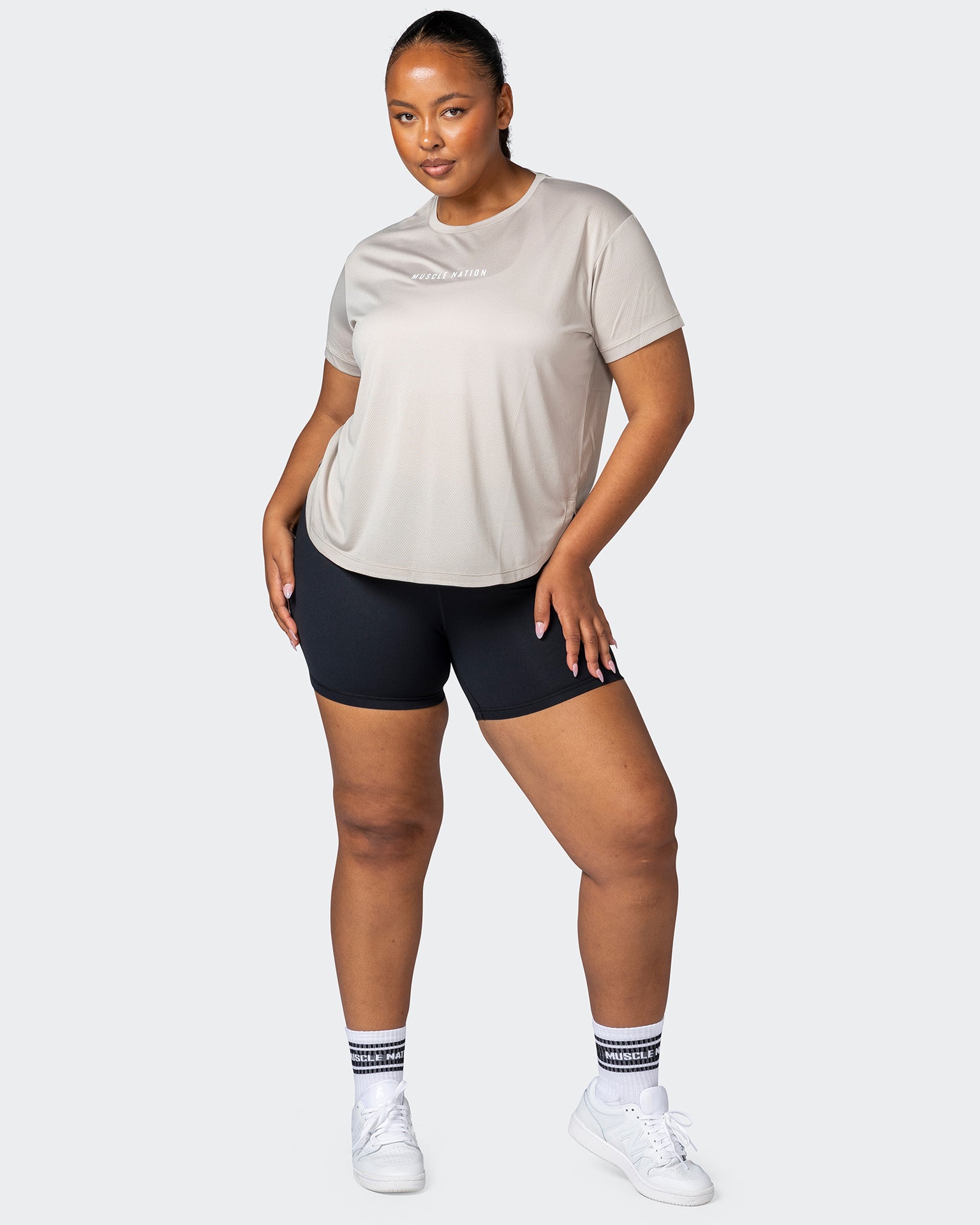 Limitless Training Tee - Bone-T-Shirts-XXS-112245BNE-XXS-MNAPPRL20030-7-Muscle Nation