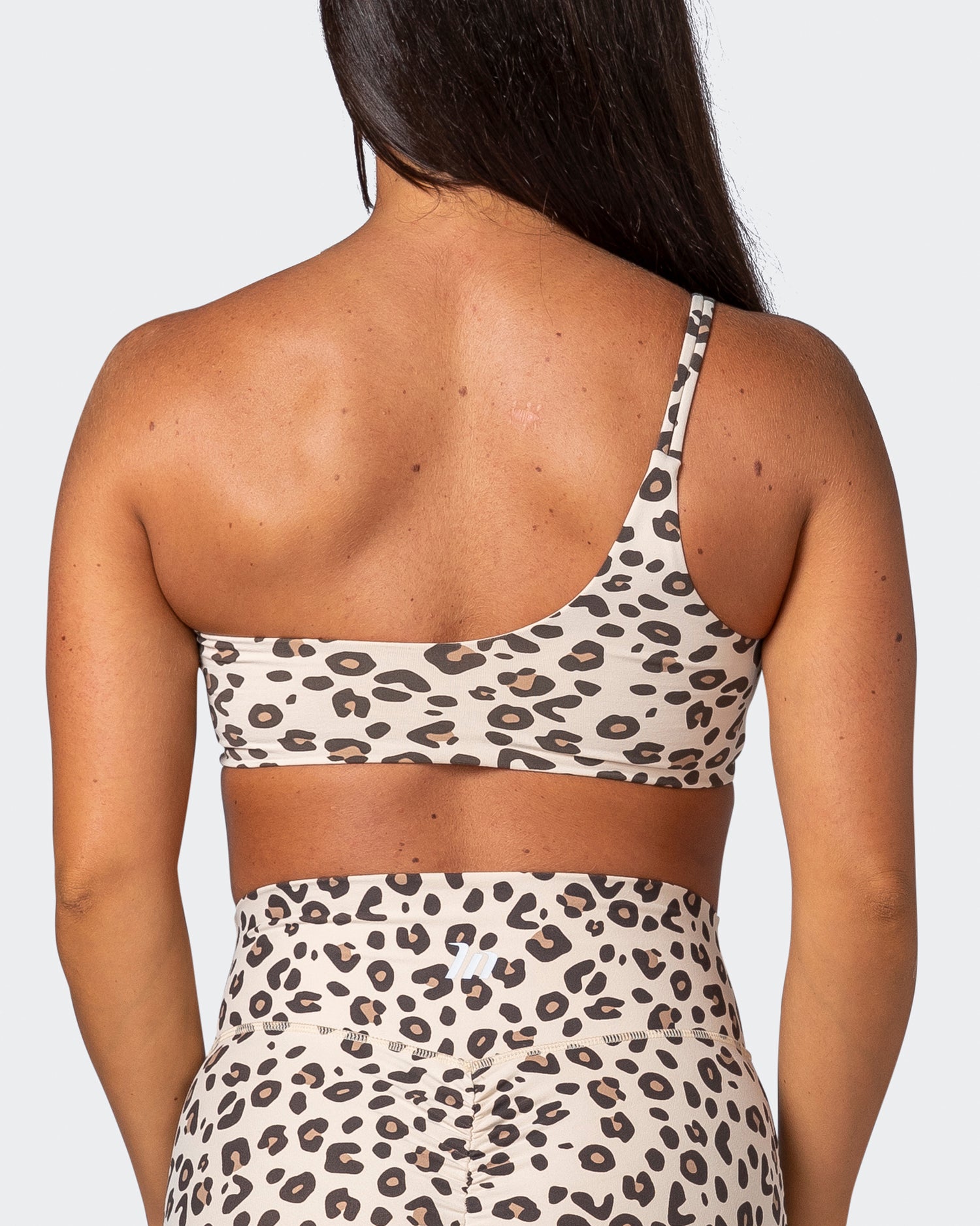 Movement One Shoulder Bralette - Cheetah Print