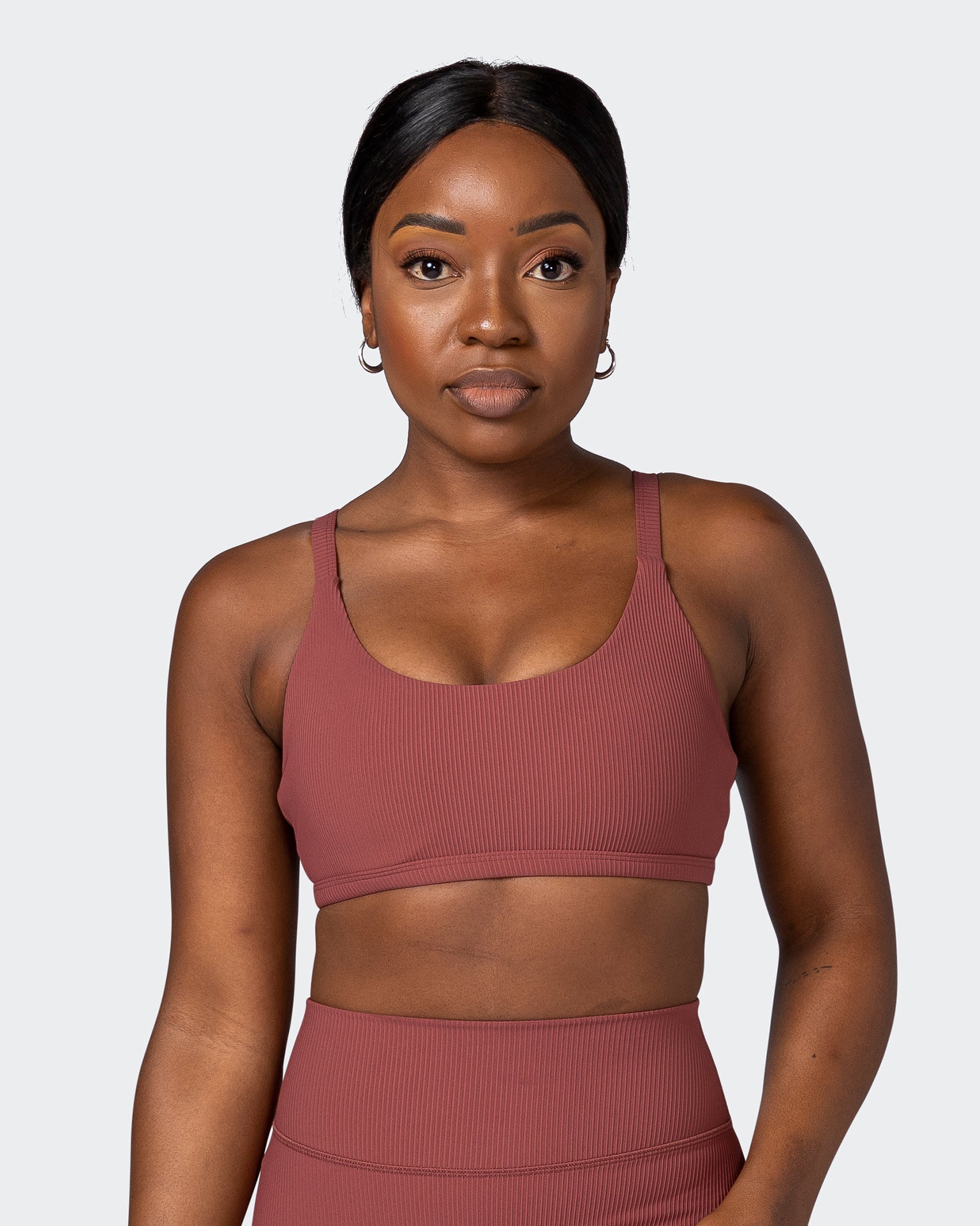 Effortless Rib Bralette - Maple-Bralettes-XS-112264MAPLE-XS-MNAPPRL19461-1-Muscle Nation