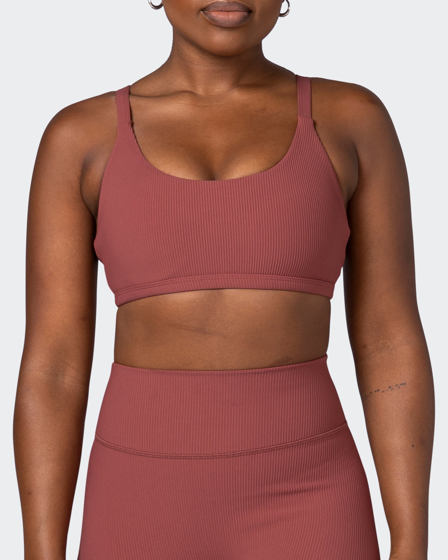 Effortless Rib Bralette - Maple-Bralettes-XS-112264MAPLE-XS-MNAPPRL19461-2-Muscle Nation