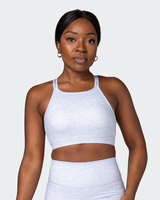 Aim High Bra - White Grey Marl-Sports Bras-XS-112217WHTGMRL-XS-MNAPPRL18995-1-Muscle Nation