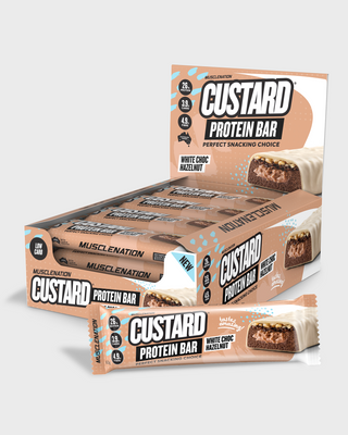 CUSTARD Protein Bar - White Choc Hazelnut - Box of 12
