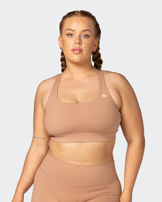 Brace Yourself Bra - Cashew-Sports Bras-XS-082271CASHW-XS-MNAPPRL21436-1-Muscle Nation