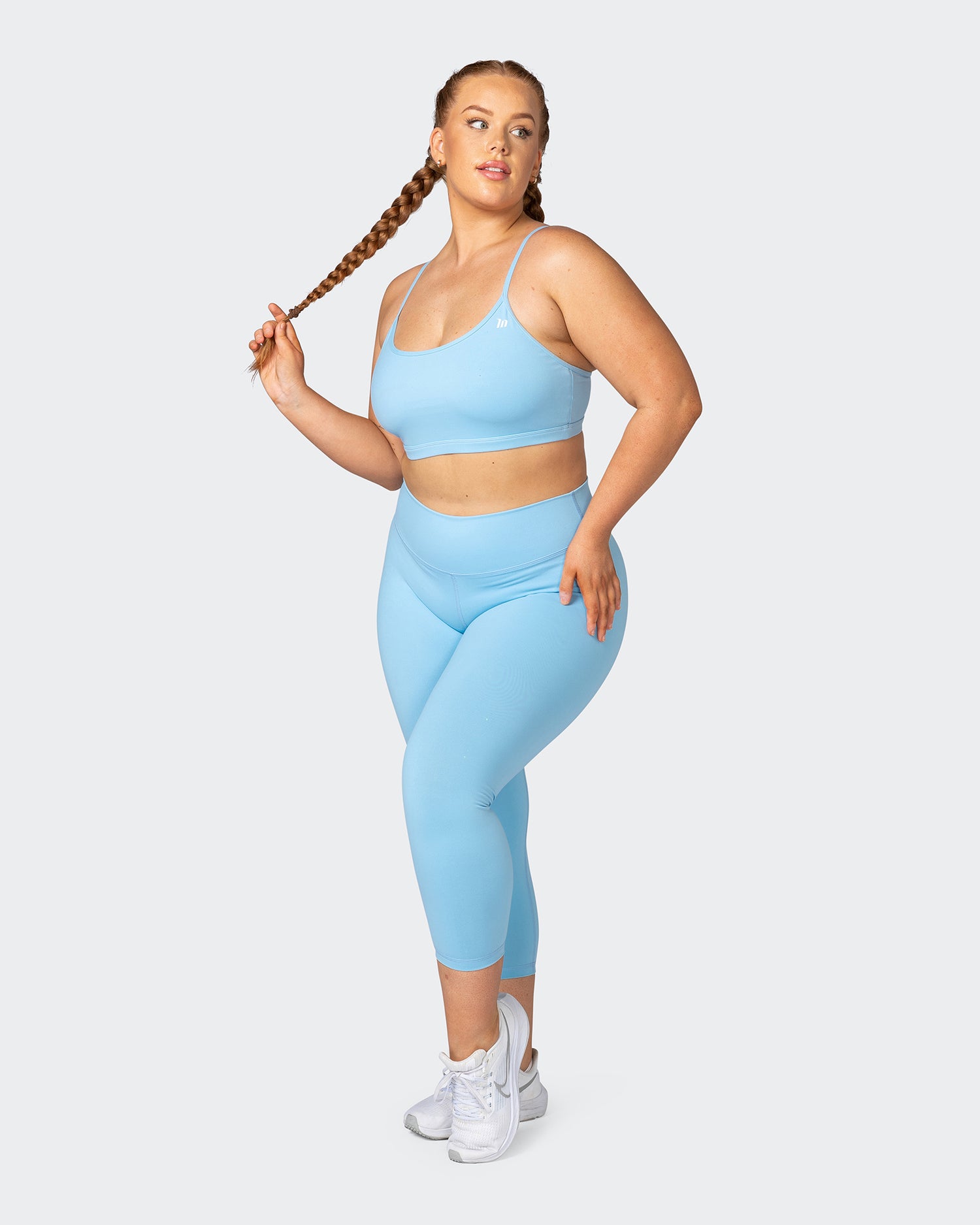 Signature Scrunch 7/8 Leggings - Ice Blue - Muscle Nation