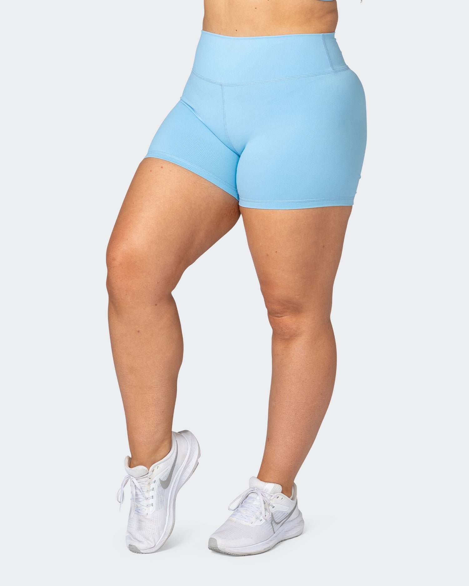 Signature Scrunch Midway Shorts - Ice Blue