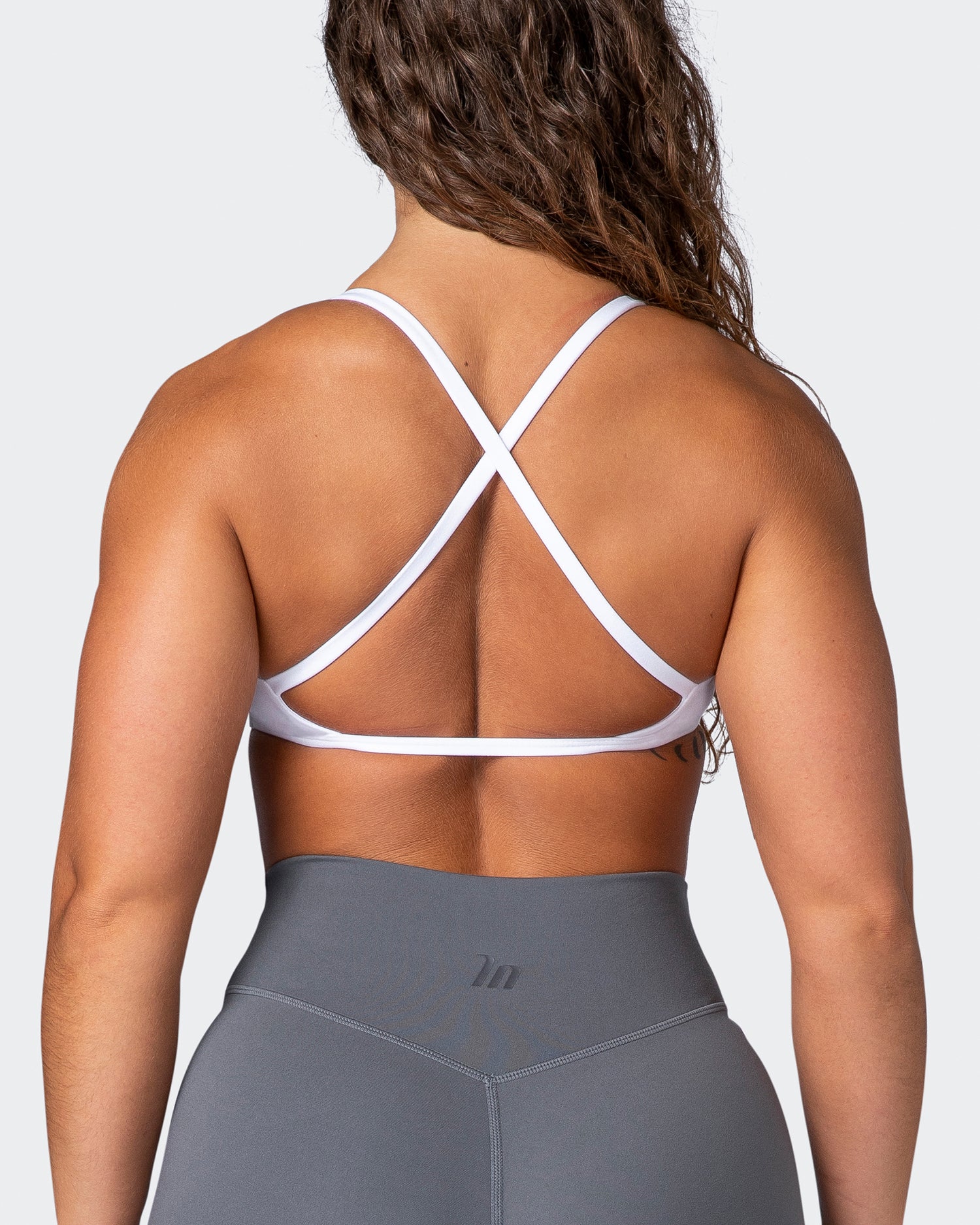 Movement One Shoulder Bralette - White - Muscle Nation
