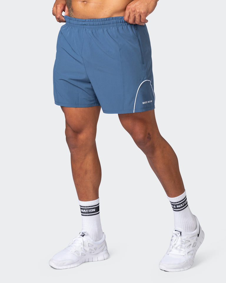 Baleaf BALEAF Men's Woven 5 Inches Running Workout Shorts Zipper Pocket  White Size XXL