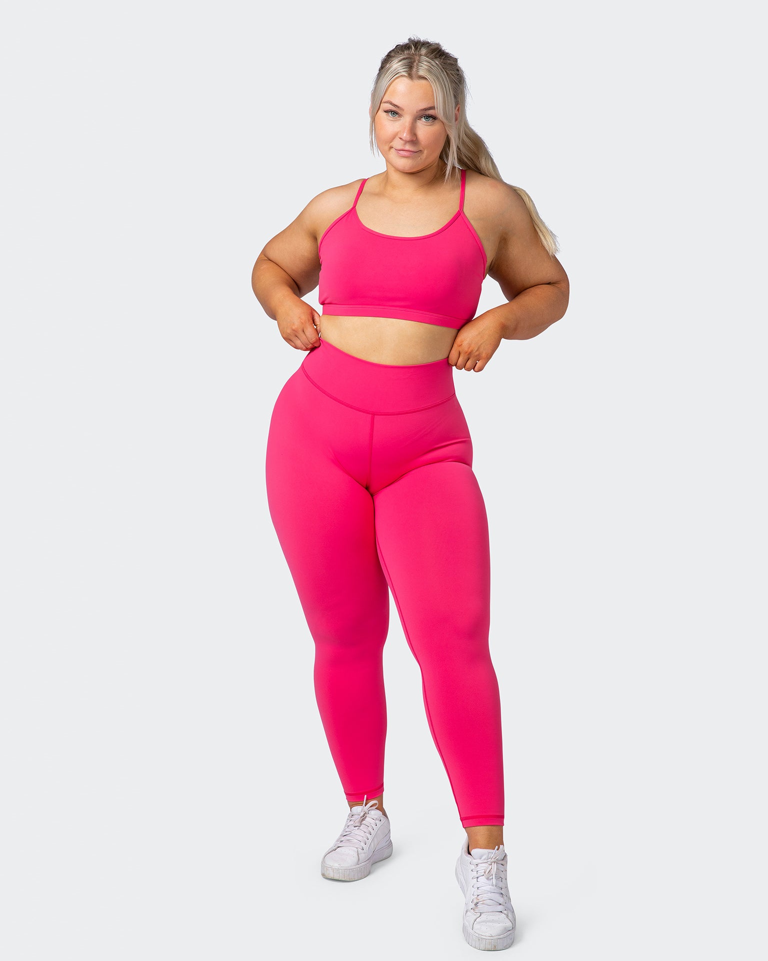 Signature Scrunch Ankle Length Leggings - Flamingo-Leggings-XXS-072203FLAM-XXS-MNAPPRL16397-7-Muscle Nation