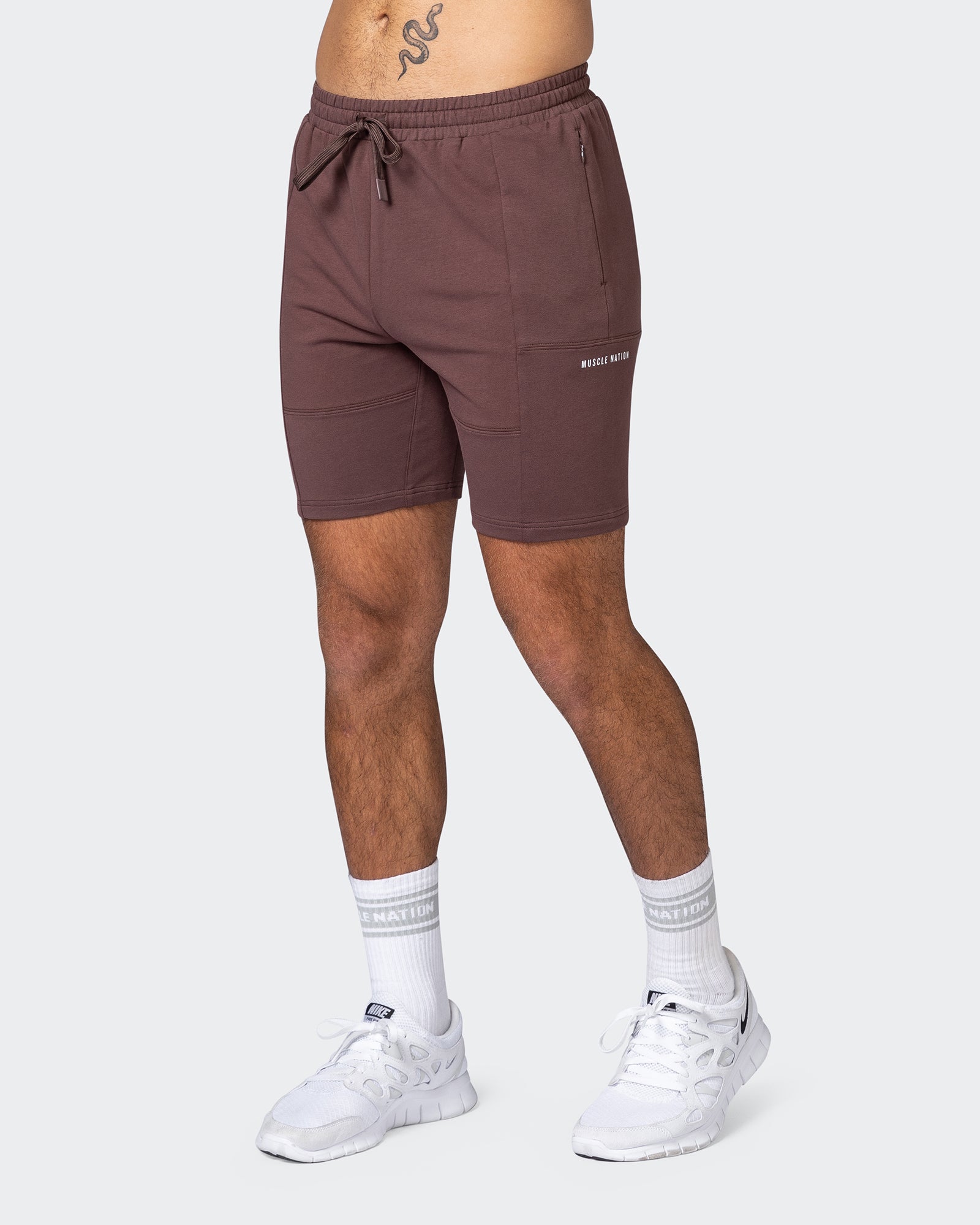 Tapered store gym shorts