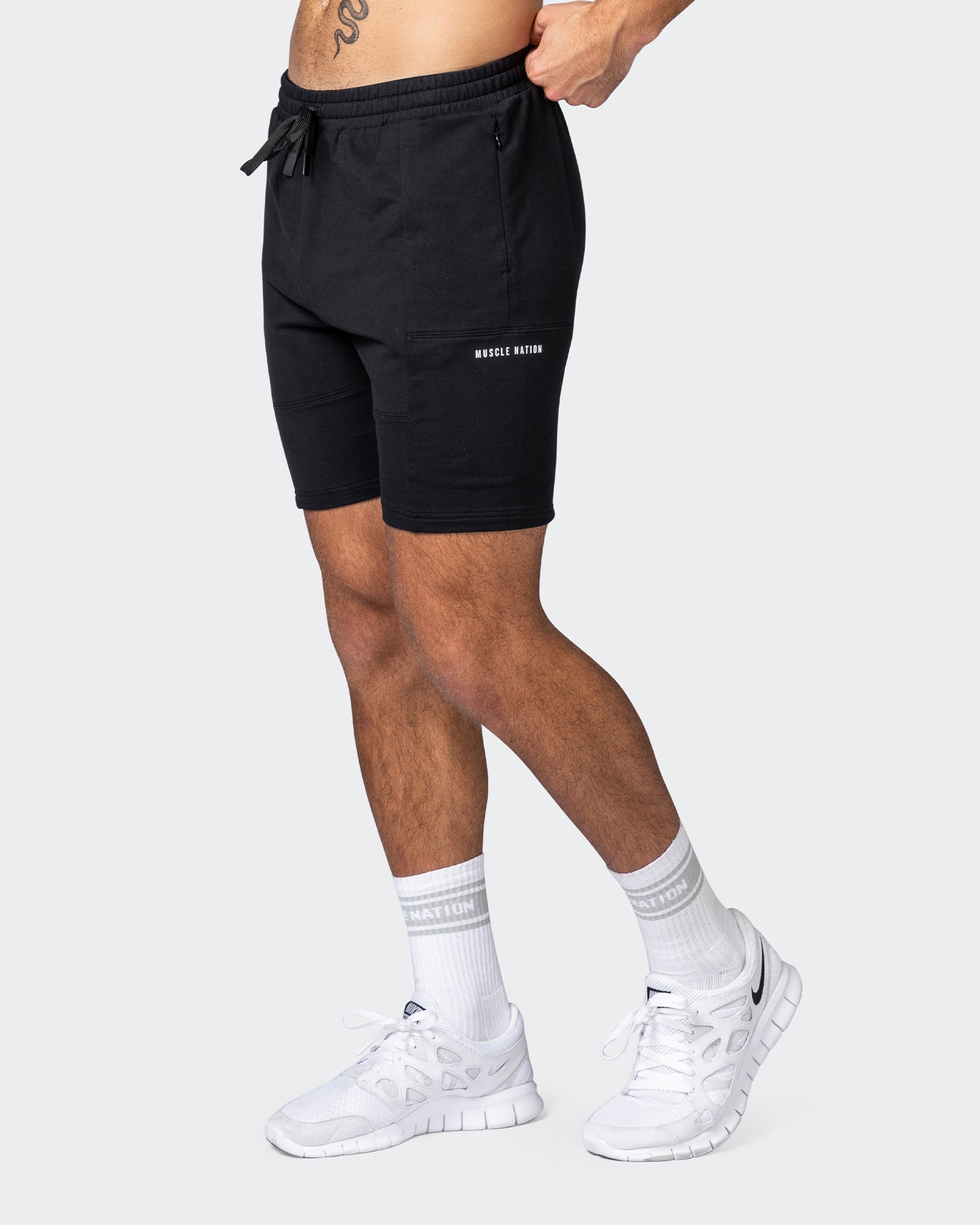 Combine Tapered Shorts - Black - Muscle Nation