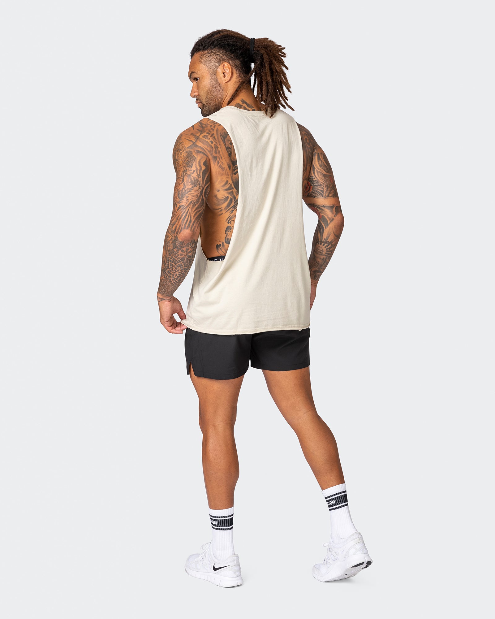 Ultra Drop Arm Vintage Tank - Washed Cream