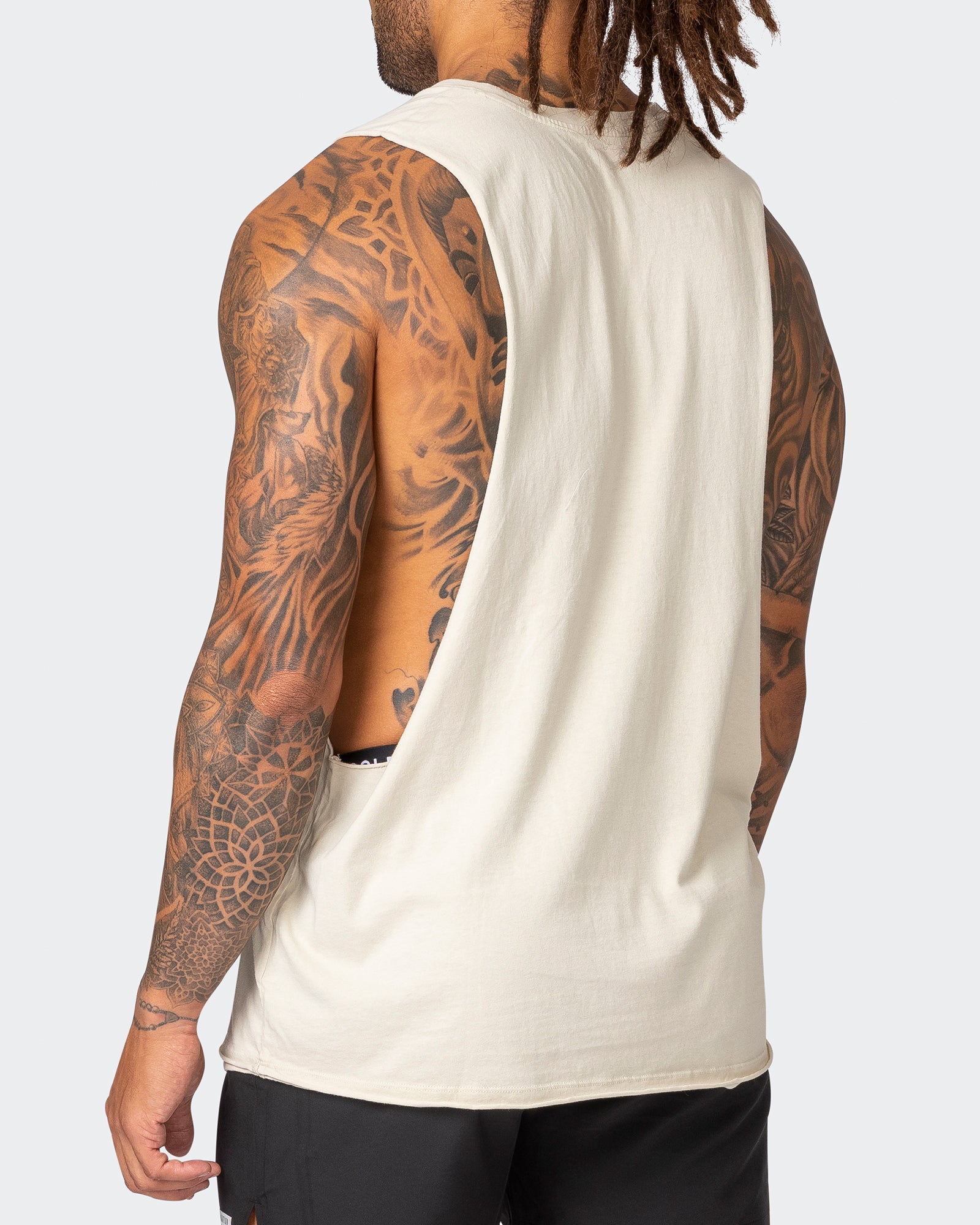 Ultra Drop Arm Vintage Tank - Washed Cream