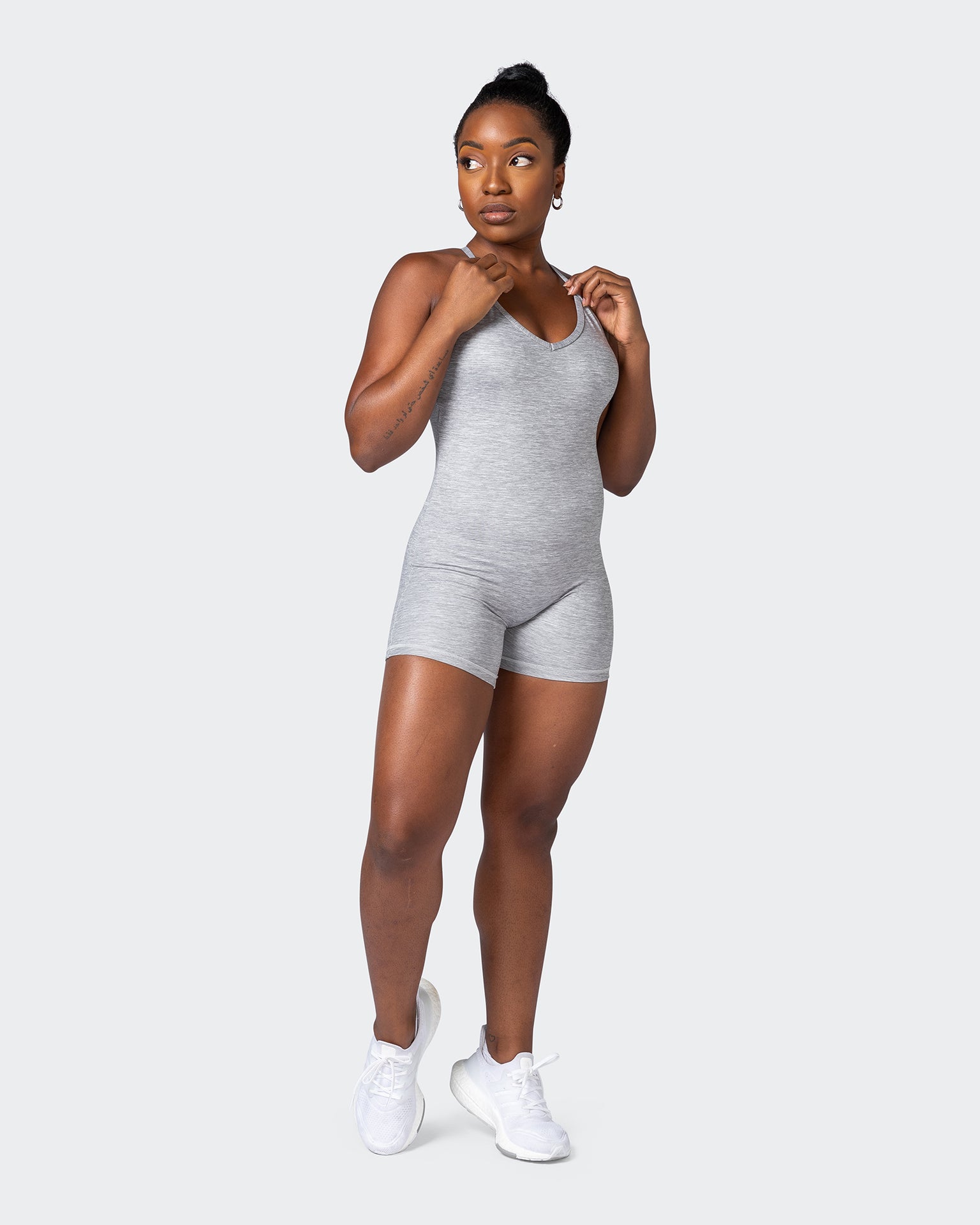 Game Changer One Piece - Quiet Grey Marl-One Piece-XXS-092210QTGRMRL-XXS-MNAPPRL21023-8-Muscle Nation