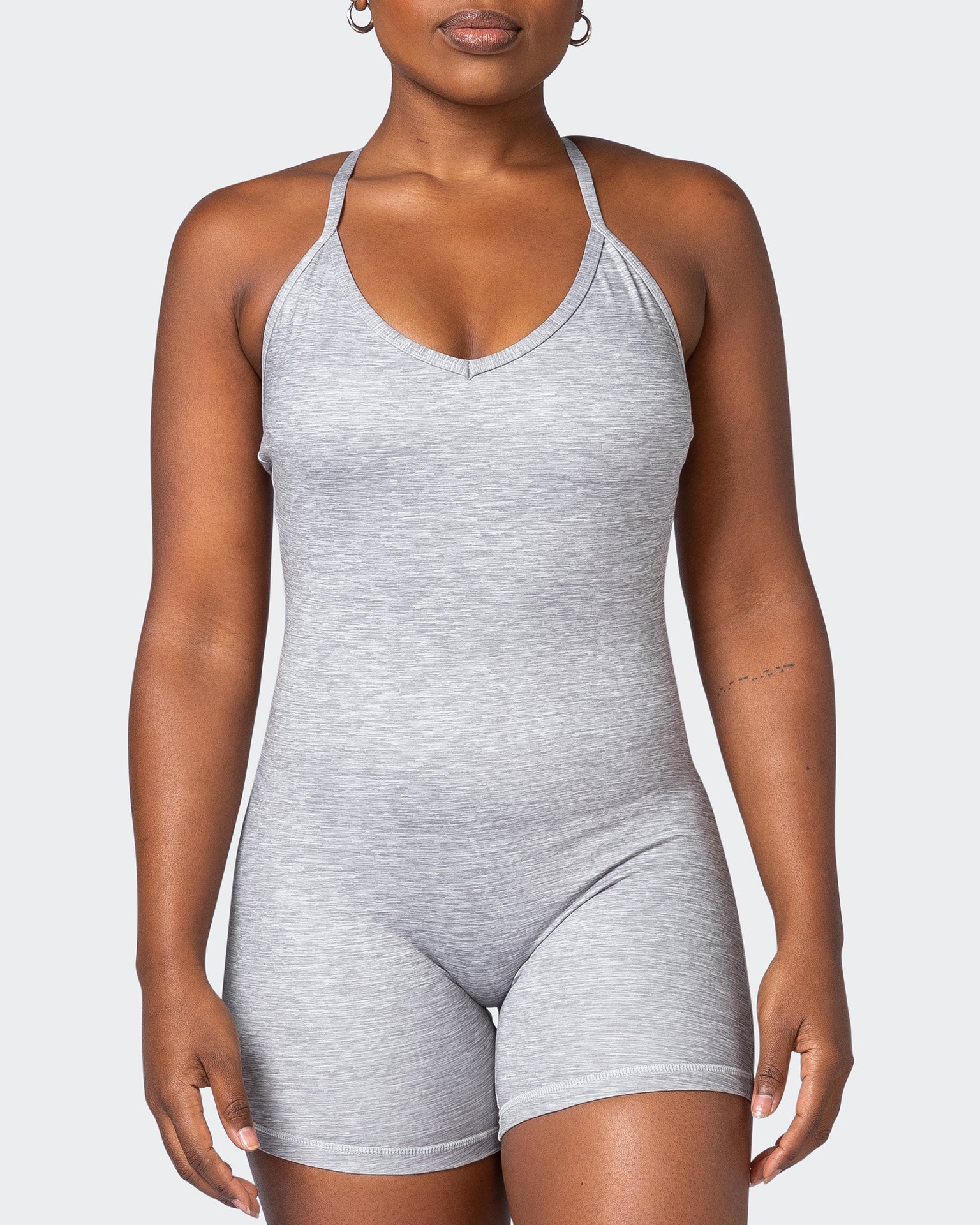 Game Changer One Piece - Quiet Grey Marl-One Piece-XXS-092210QTGRMRL-XXS-MNAPPRL21023-3-Muscle Nation