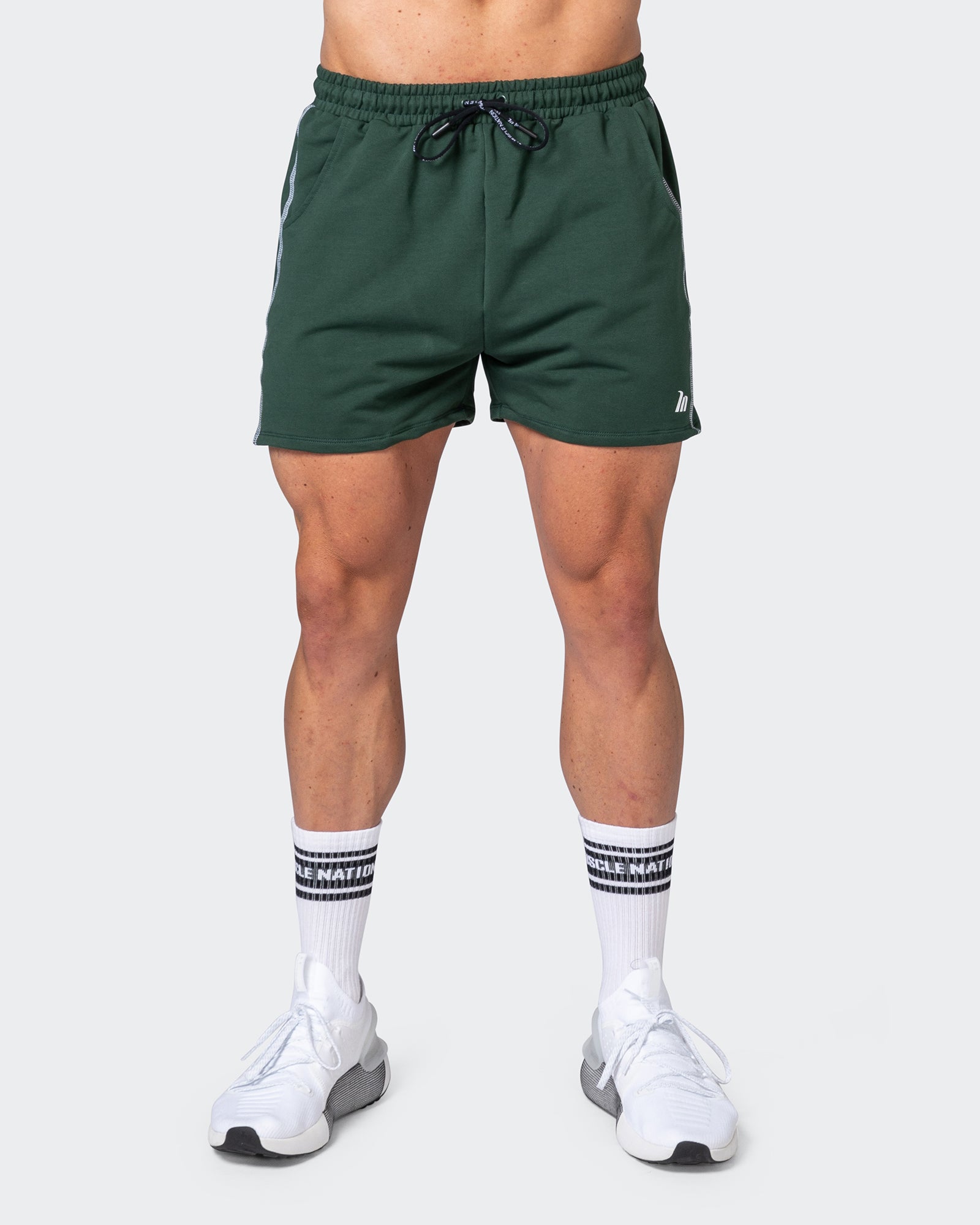 Green adidas clearance shorts mens