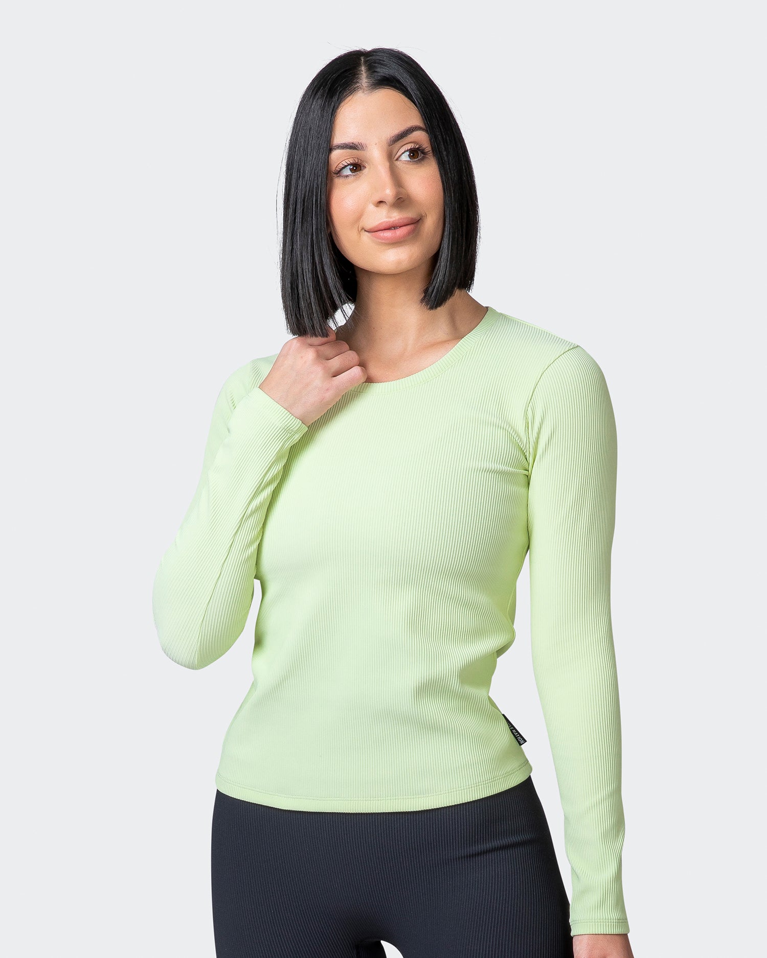 Classic Ribbed Long Sleeve Top - Minty