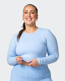 MN Everyday Cropped Long Sleeve Top - Periwinkle