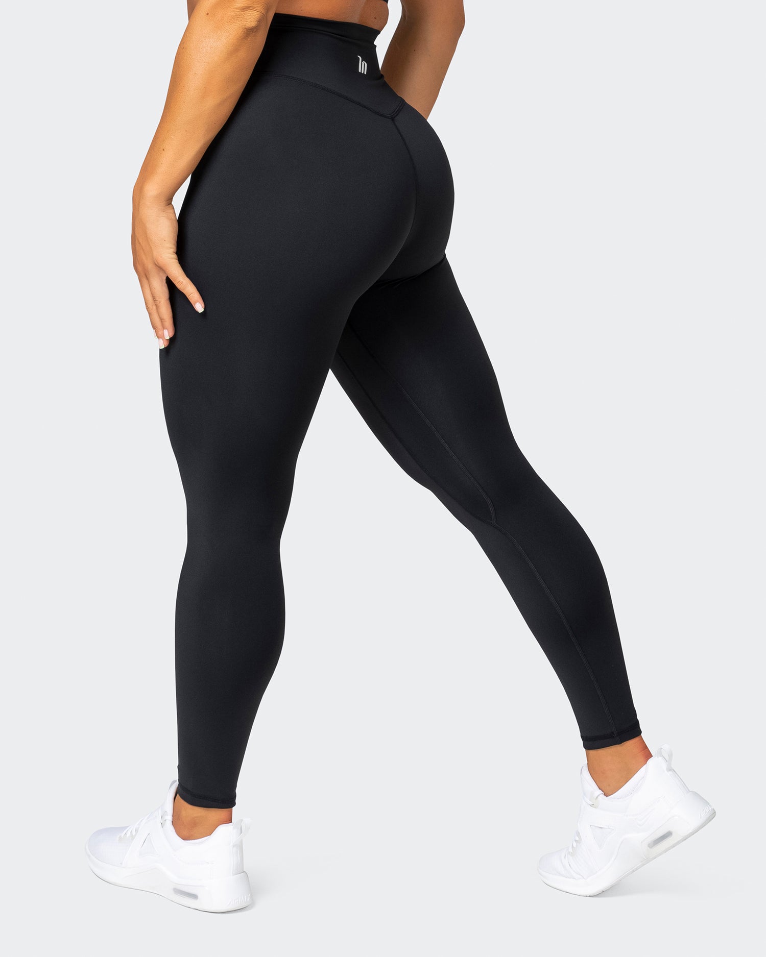 Woman Velocity Stretch Black Leggings Activewear Size L High Rise