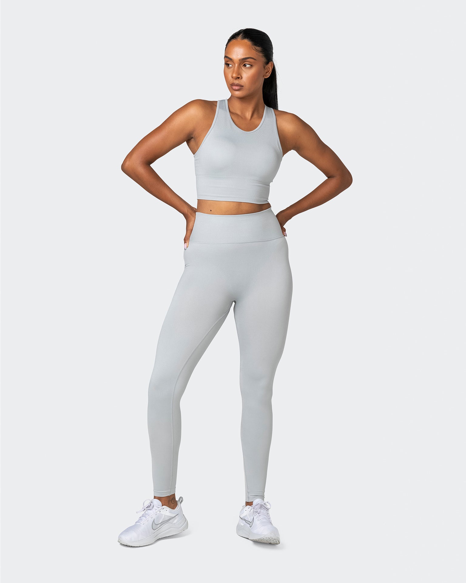Seamless Full Length Leggings - Steel-Leggings-XS-032232STEEL-XS-MNAPPRL16898-8-Muscle Nation