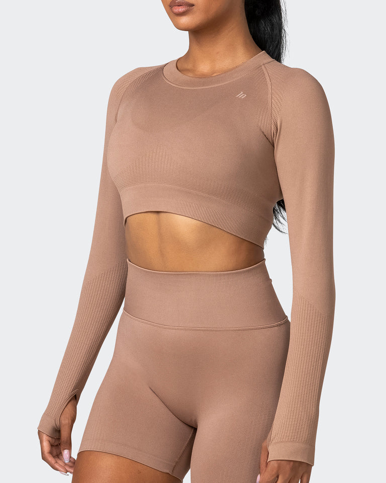 Classic Seamless Long Sleeve Top - Biscuit