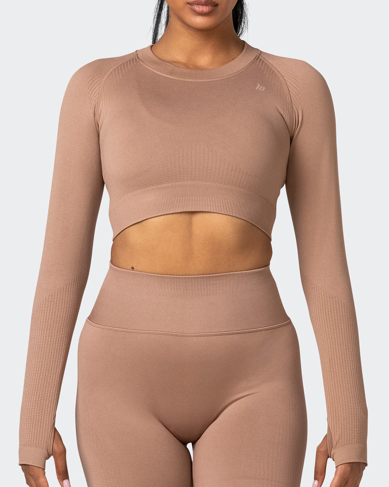 Classic Seamless Long Sleeve Top - Biscuit
