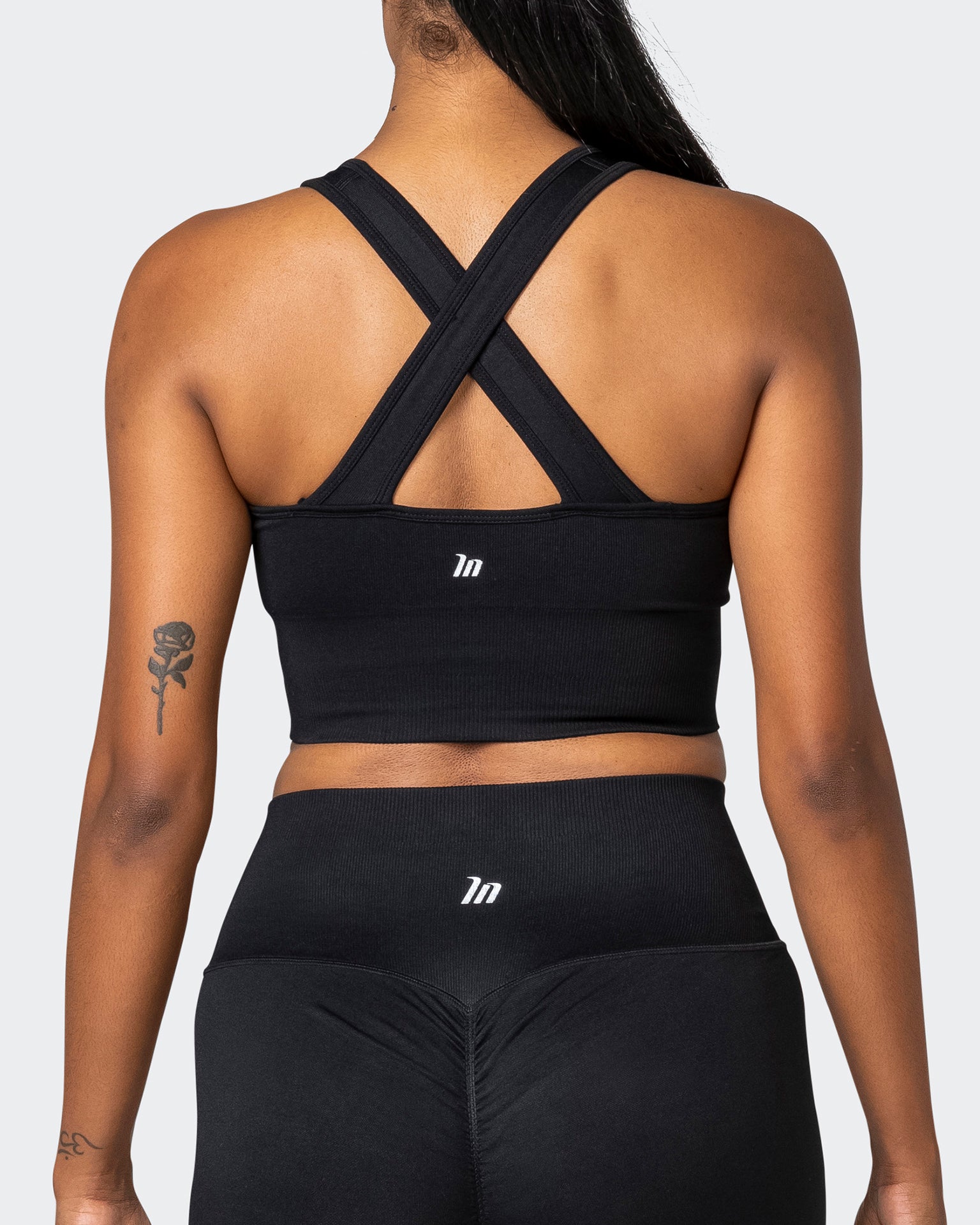 Longline Seamless Bra - Black-Sports Bras-XS-032230BLK-XS-MNAPPRL16820-6-Muscle Nation
