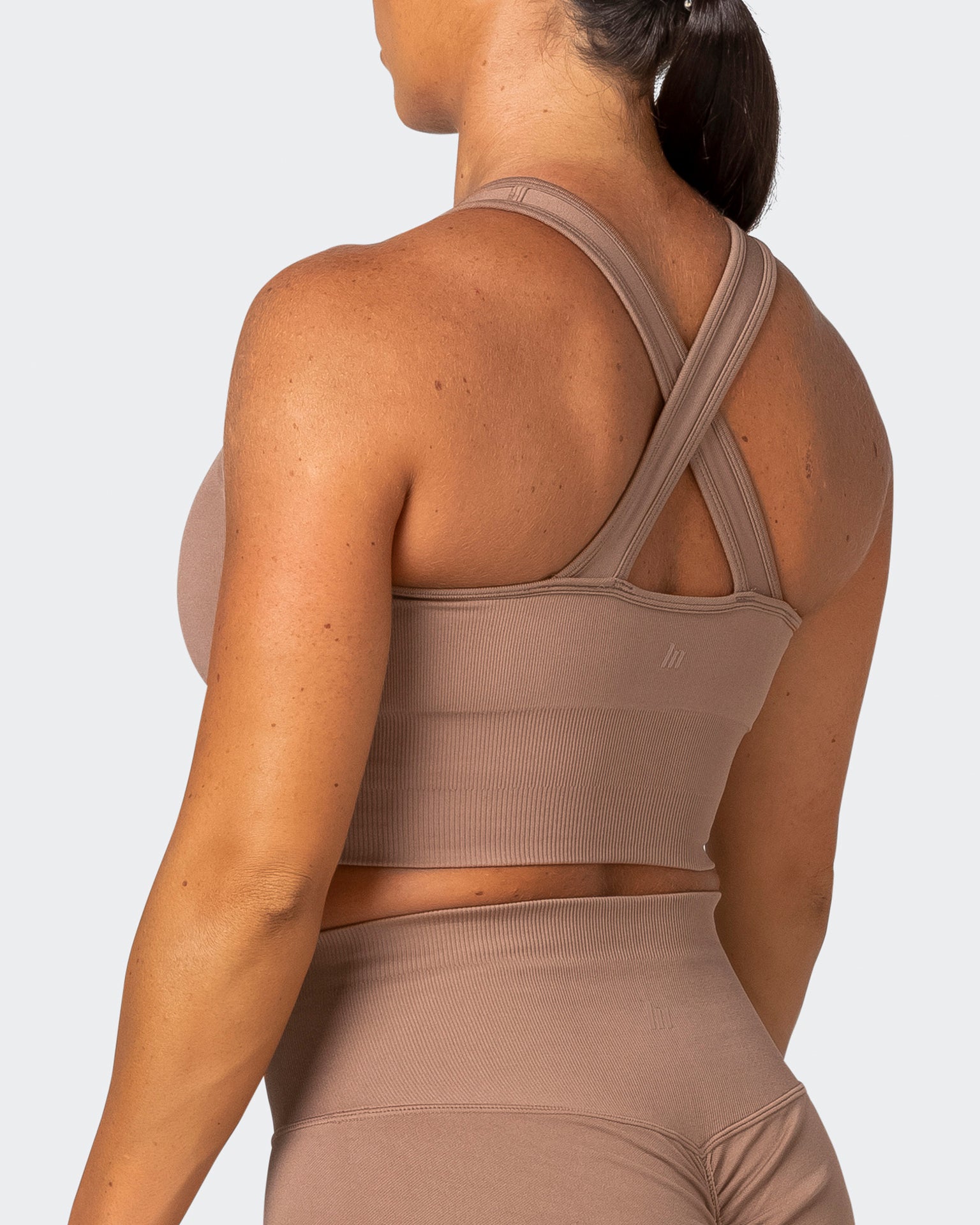 Longline Seamless Bra - Biscuit-Sports Bras-XS-032230BSCUIT-XS-MNAPPRL16832-5-Muscle Nation