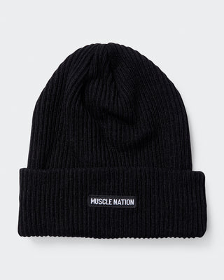 Basic Beanie-Headwear-Black-AC042392BLK-ONE-MNAPPRL26465-2-Muscle Nation