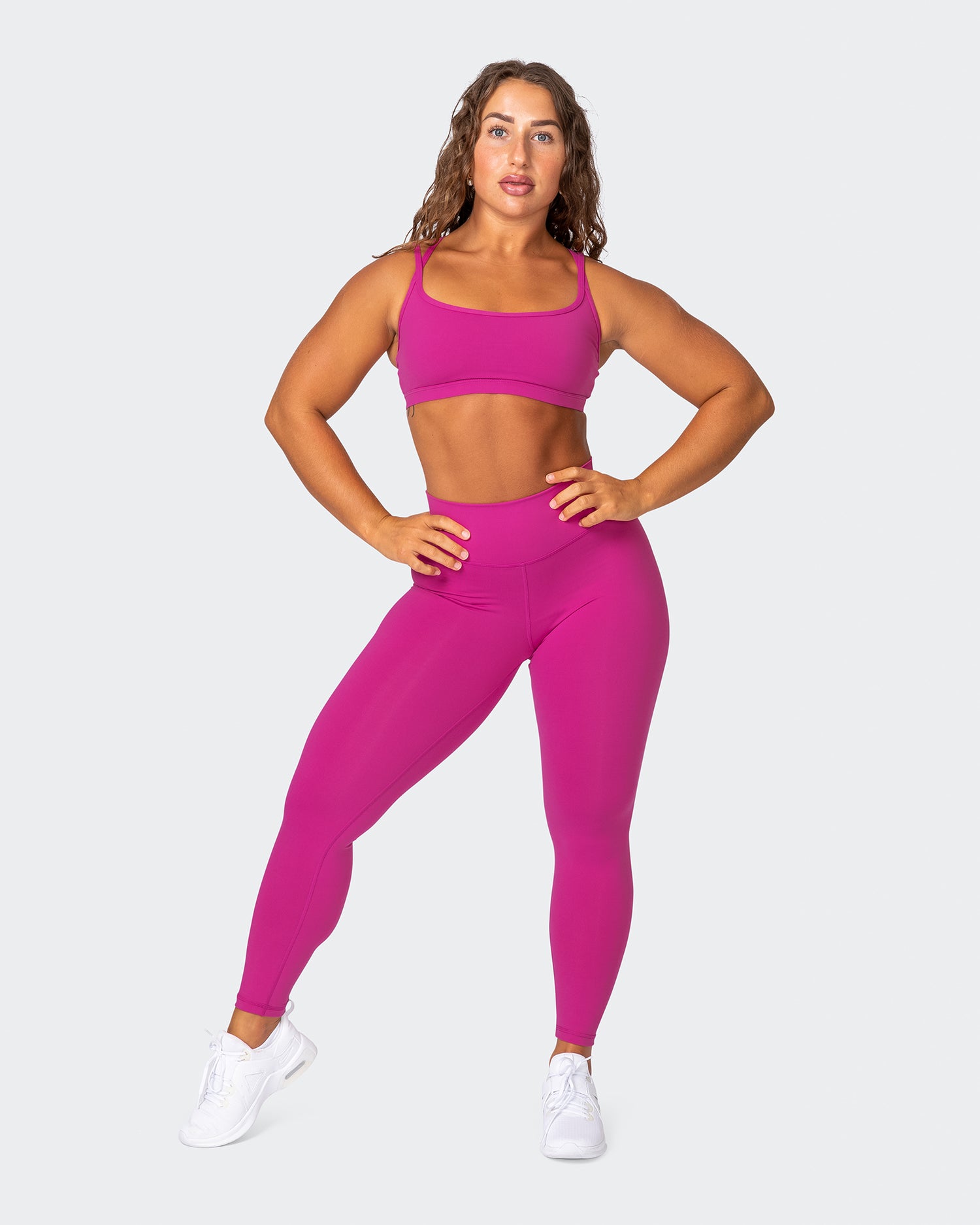 Signature Scrunch Ankle Length Leggings - Very Berry
