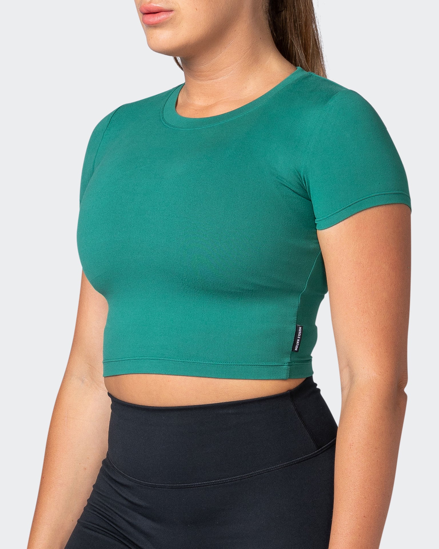 MN Everyday Cropped Tee - Antique Green-Tops-XXS-092217ANTQGRN-XXS-MNAPPRL20577-3-Muscle Nation