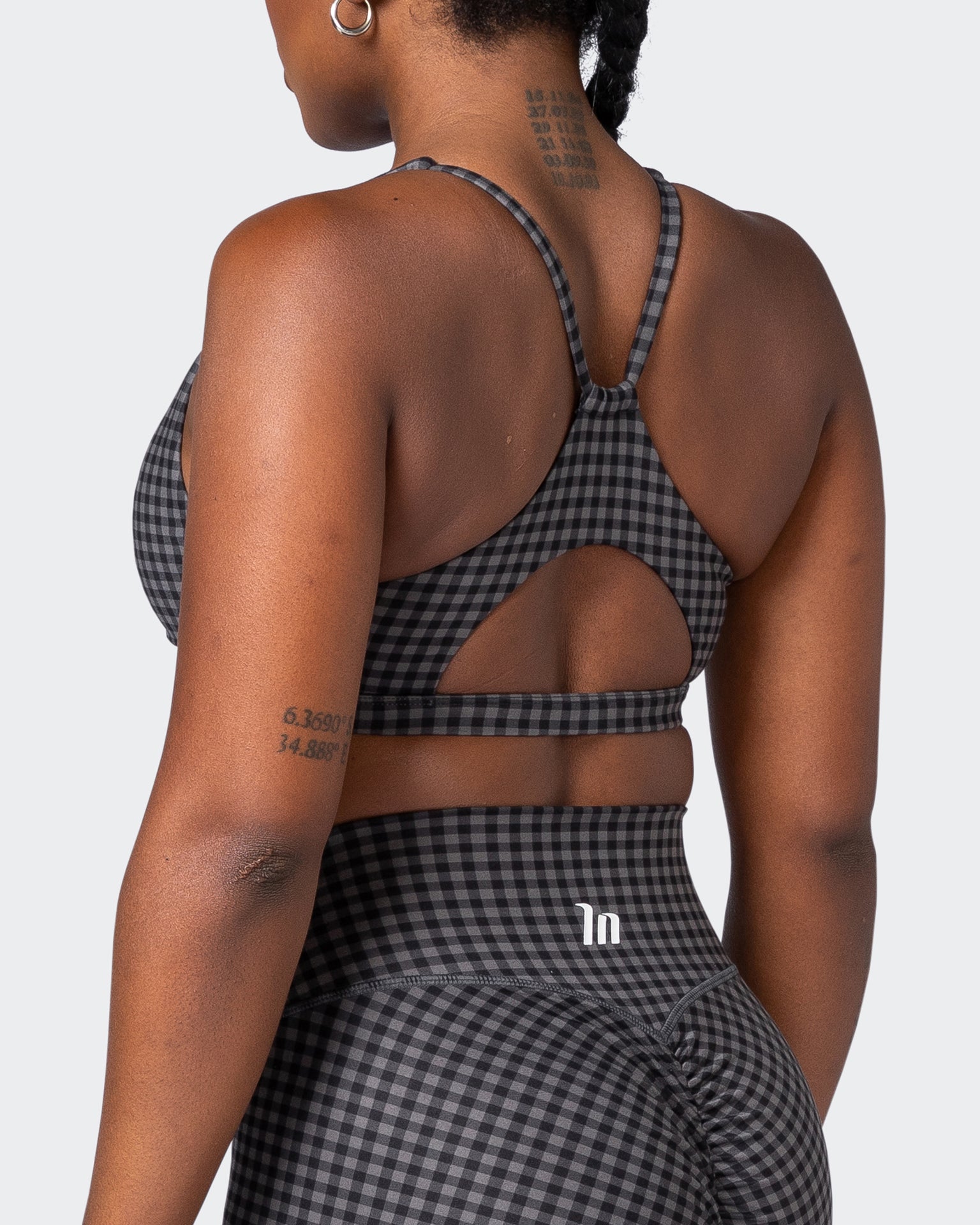 Stride Bralette - Monochrome Check Print-Bralettes-XS-092205MONCHPR-XS-MNAPPRL20852-5-Muscle Nation