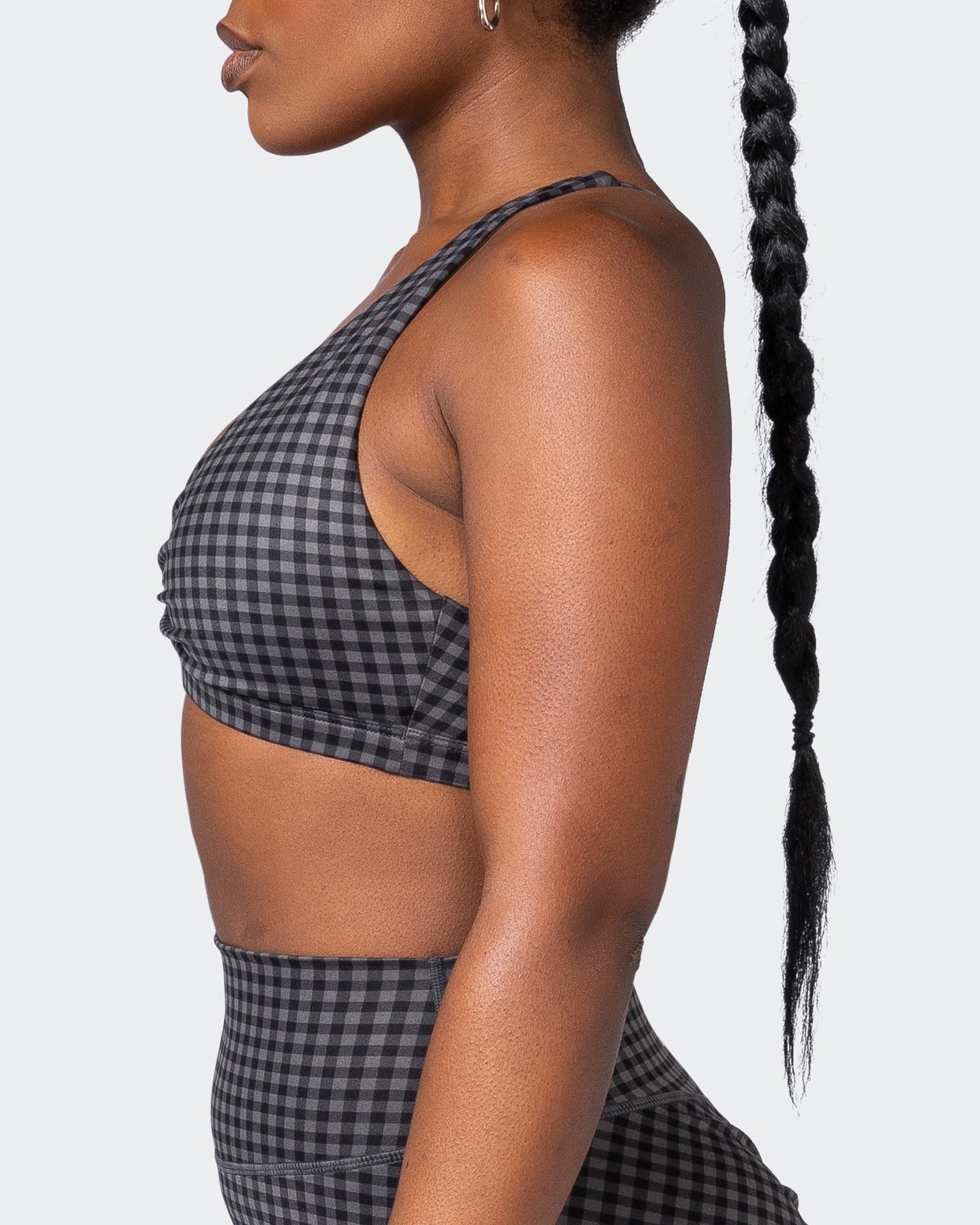 Stride Bralette - Monochrome Check Print-Bralettes-XS-092205MONCHPR-XS-MNAPPRL20852-4-Muscle Nation