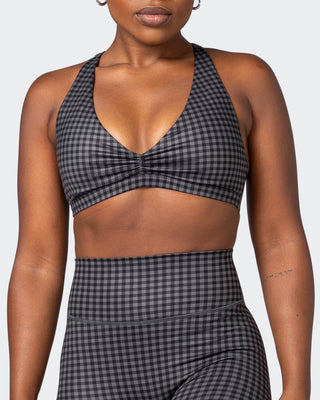 Stride Bralette - Monochrome Check Print-Bralettes-XS-092205MONCHPR-XS-MNAPPRL20852-2-Muscle Nation