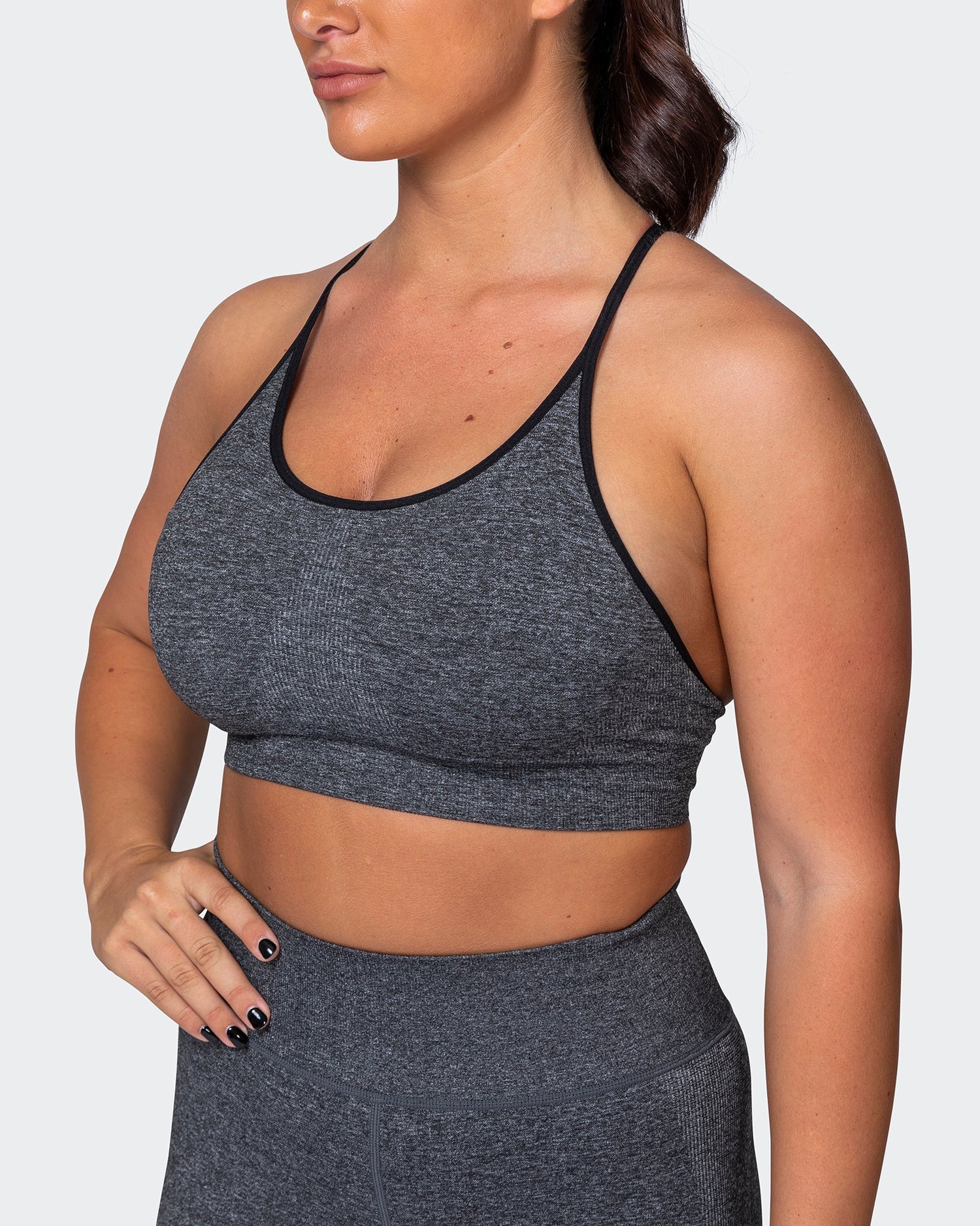 All Day Strap Seamless Bra - Charcoal Marl
