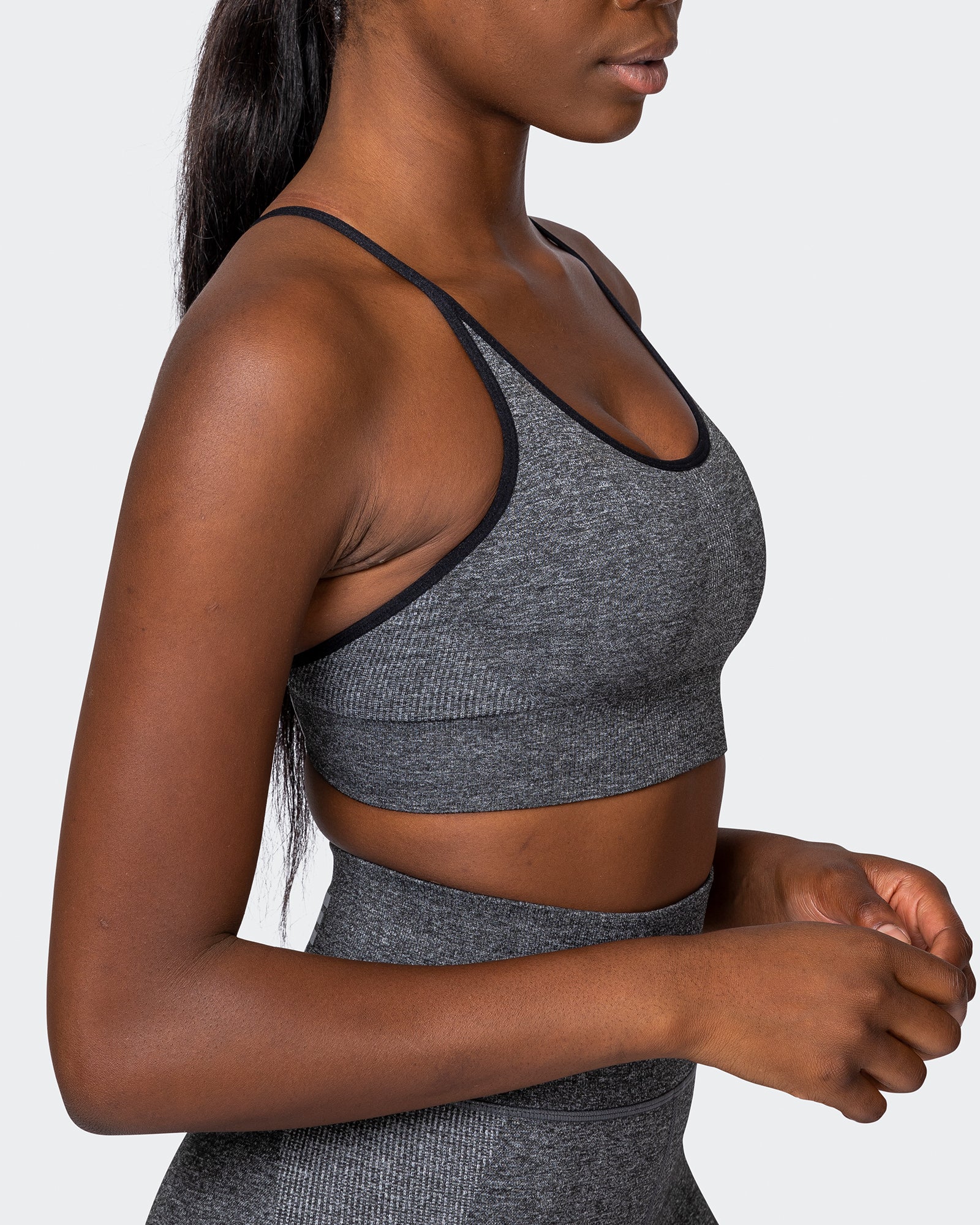 All Day Strap Seamless Bra - Charcoal Marl