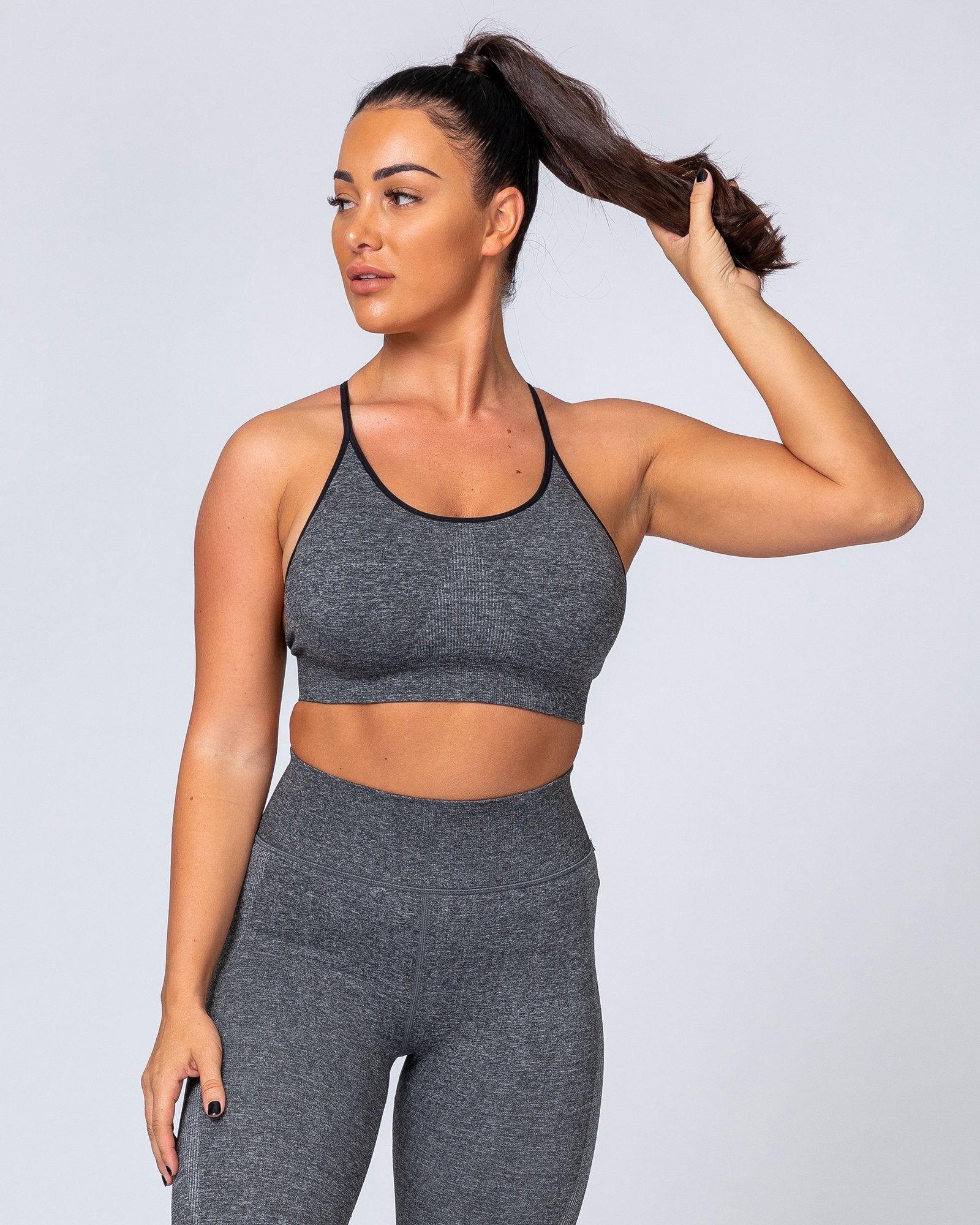 All Day Strap Seamless Bra - Charcoal Marl