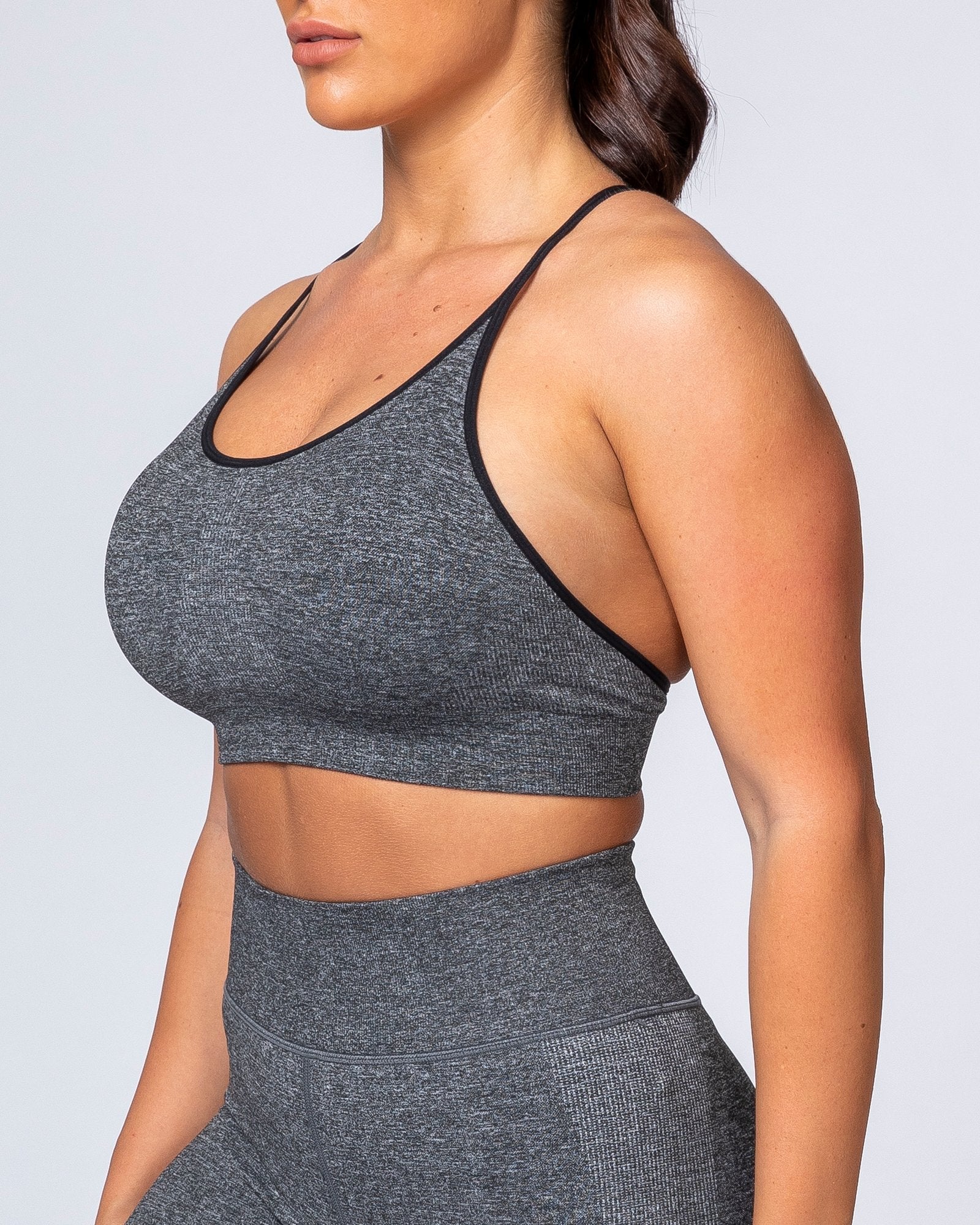 All Day Strap Seamless Bra - Charcoal Marl