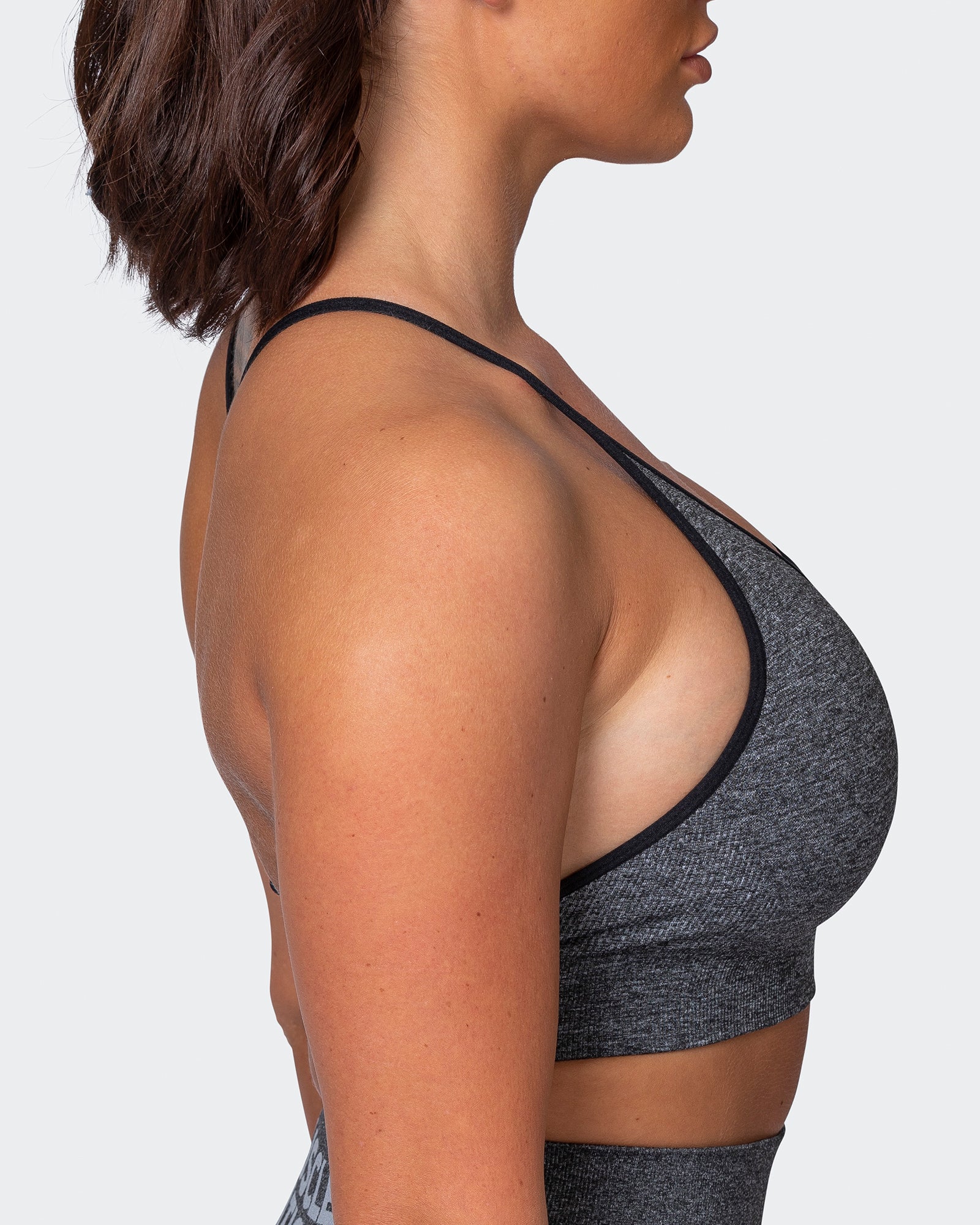 All Day Strap Seamless Bra - Charcoal Marl