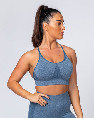 All Day Strap Seamless Bra - Navy Marl-Sports Bras-XS-MNAPPRL9210-MNAPPRL9210-1-Muscle Nation