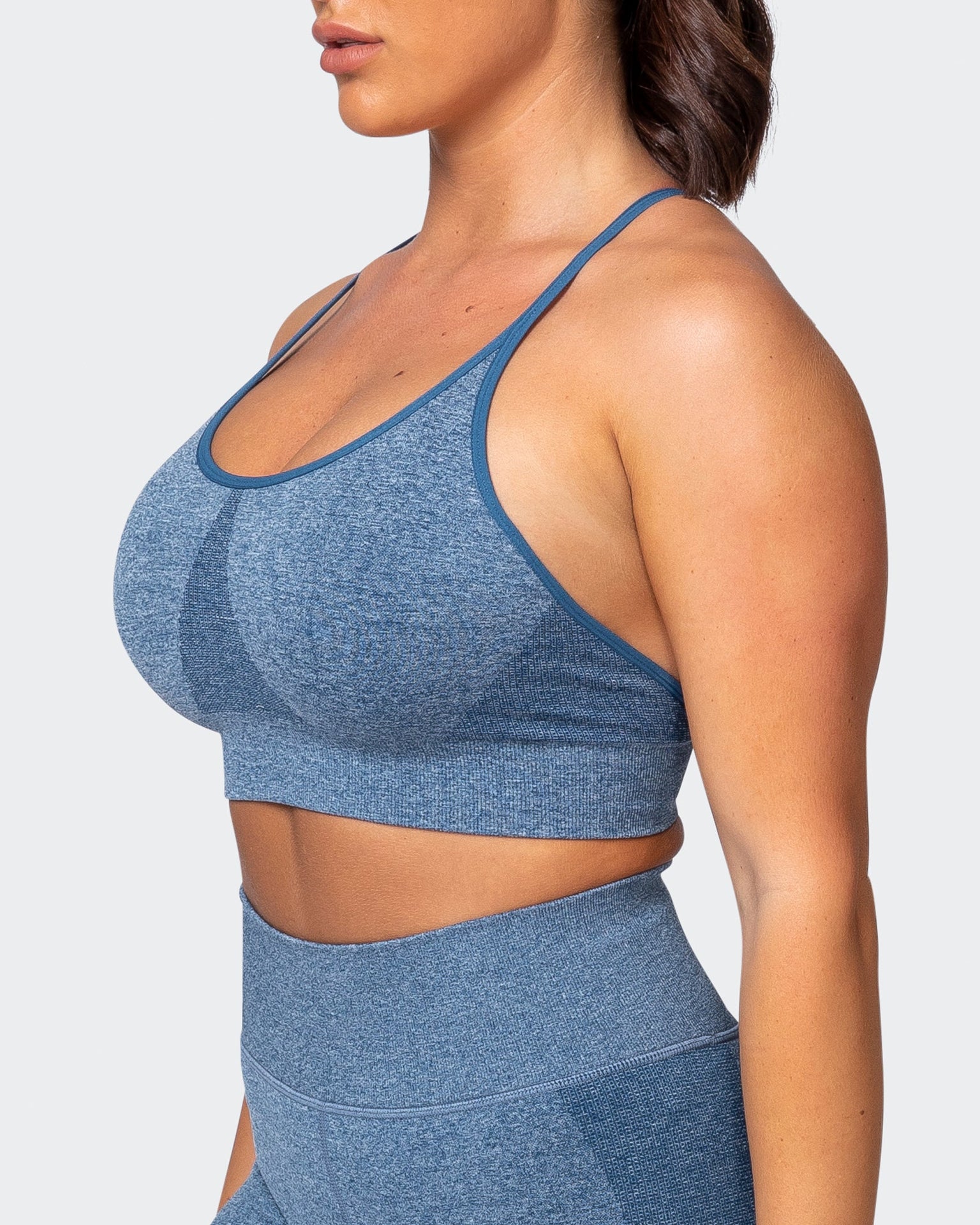 All Day Strap Seamless Bra - Navy Marl-Sports Bras-XS-MNAPPRL9210-MNAPPRL9210-15-Muscle Nation