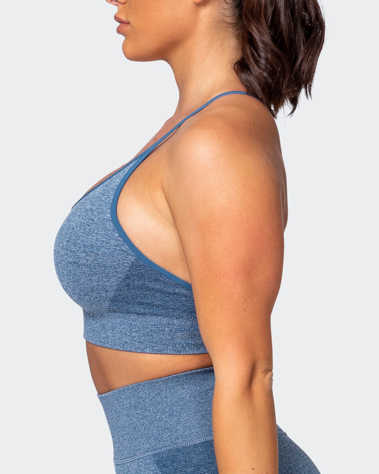 All Day Strap Seamless Bra - Navy Marl