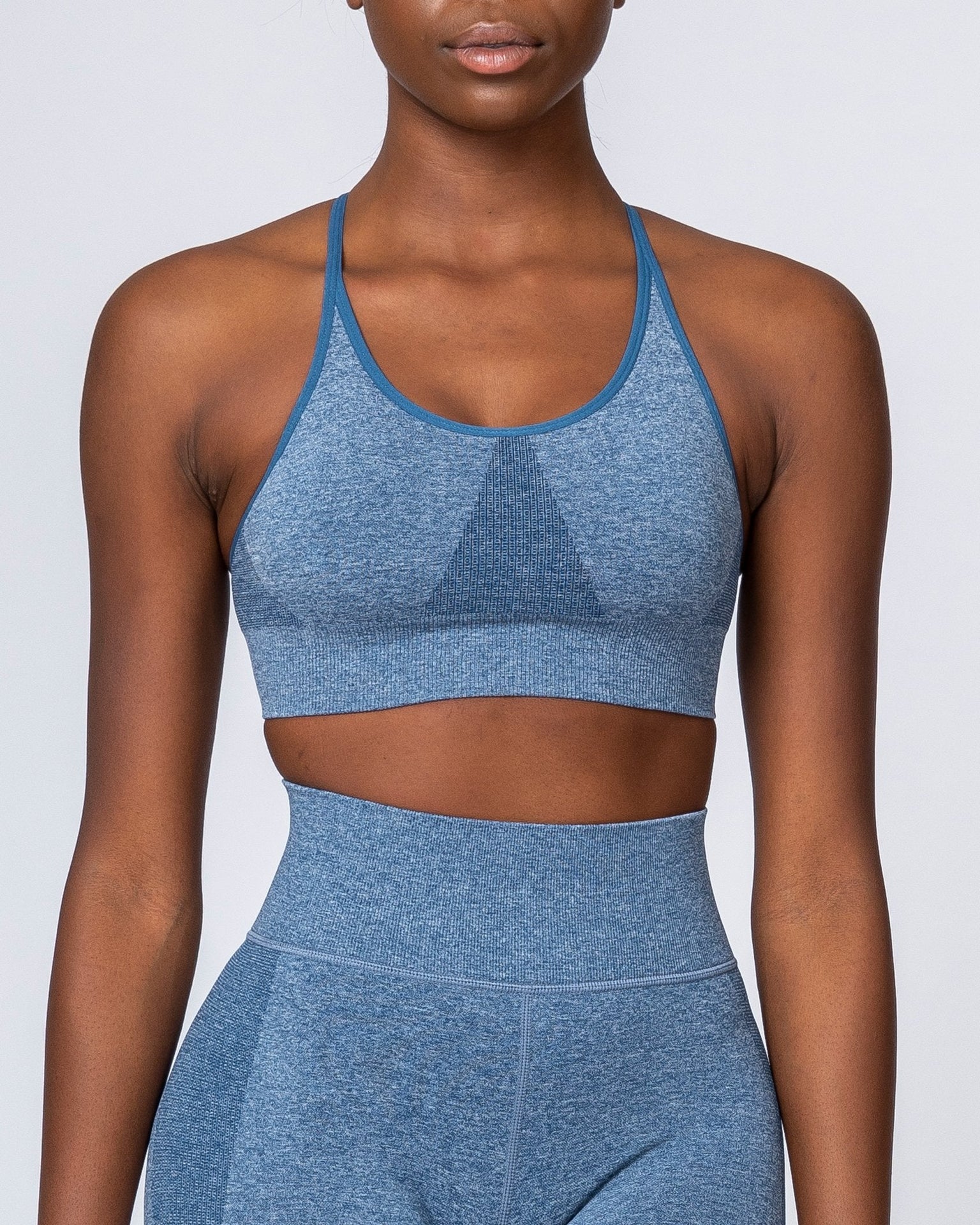 All Day Strap Seamless Bra - Navy Marl-Sports Bras-XS-MNAPPRL9210-MNAPPRL9210-3-Muscle Nation