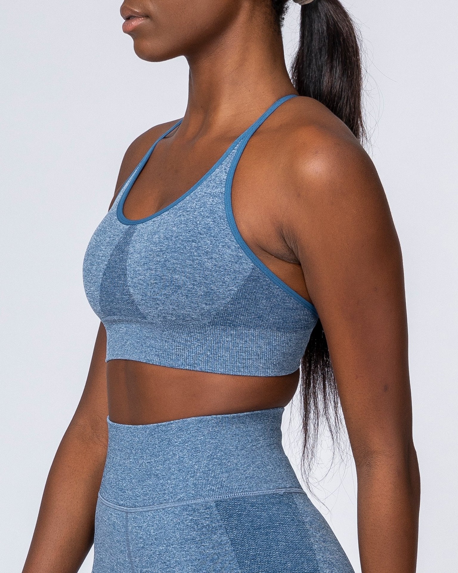 All Day Strap Seamless Bra - Navy Marl-Sports Bras-XS-MNAPPRL9210-MNAPPRL9210-6-Muscle Nation