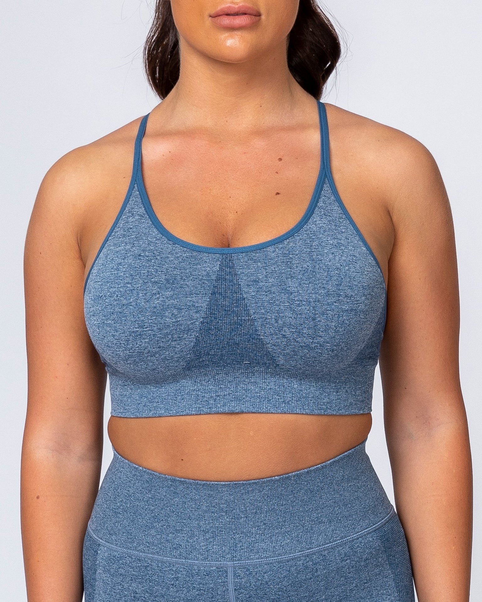 All Day Strap Seamless Bra - Navy Marl-Sports Bras-XS-MNAPPRL9210-MNAPPRL9210-7-Muscle Nation