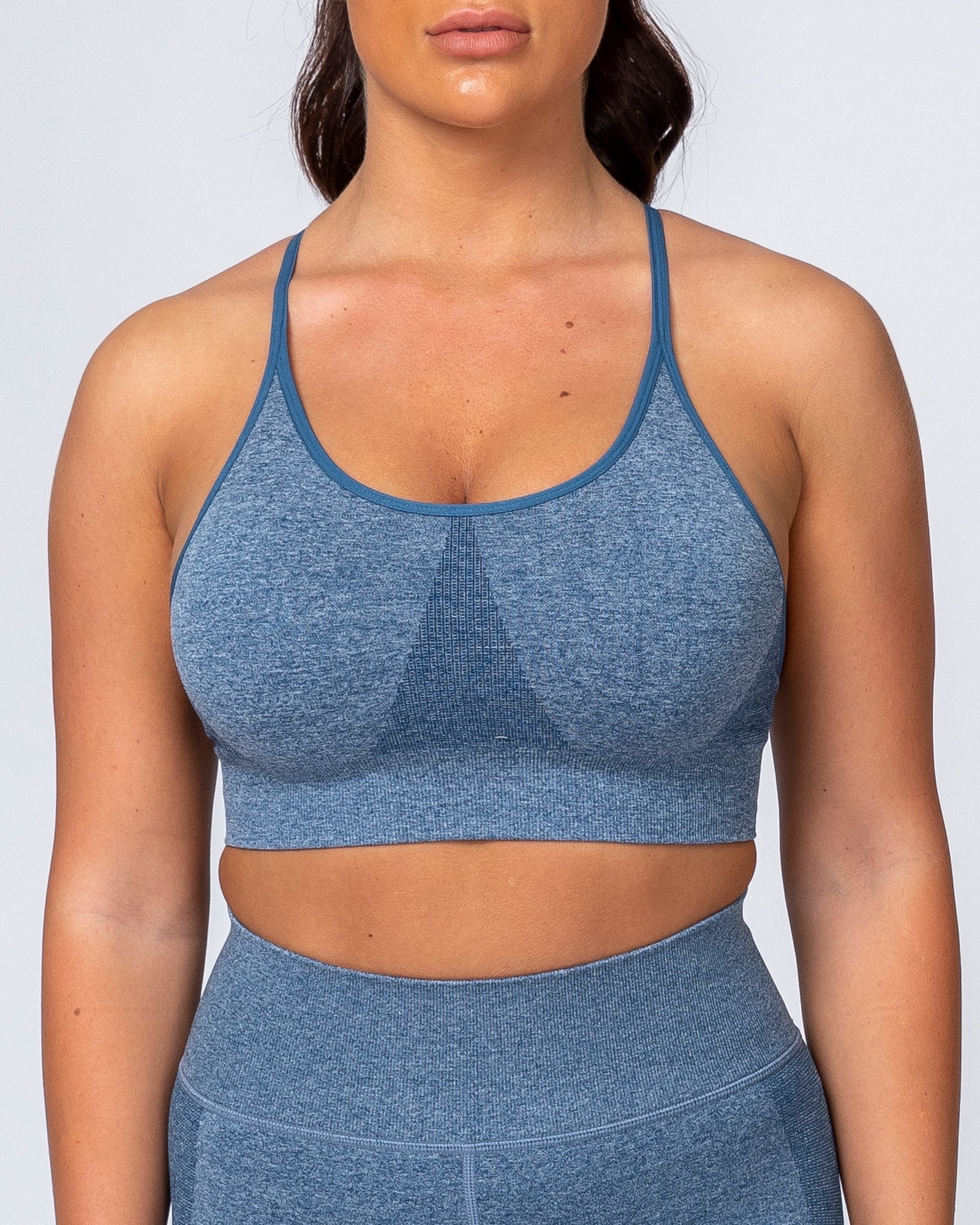 All Day Strap Seamless Bra - Navy Marl