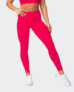 Signature Scrunch Ankle Length Leggings - Hot Pink