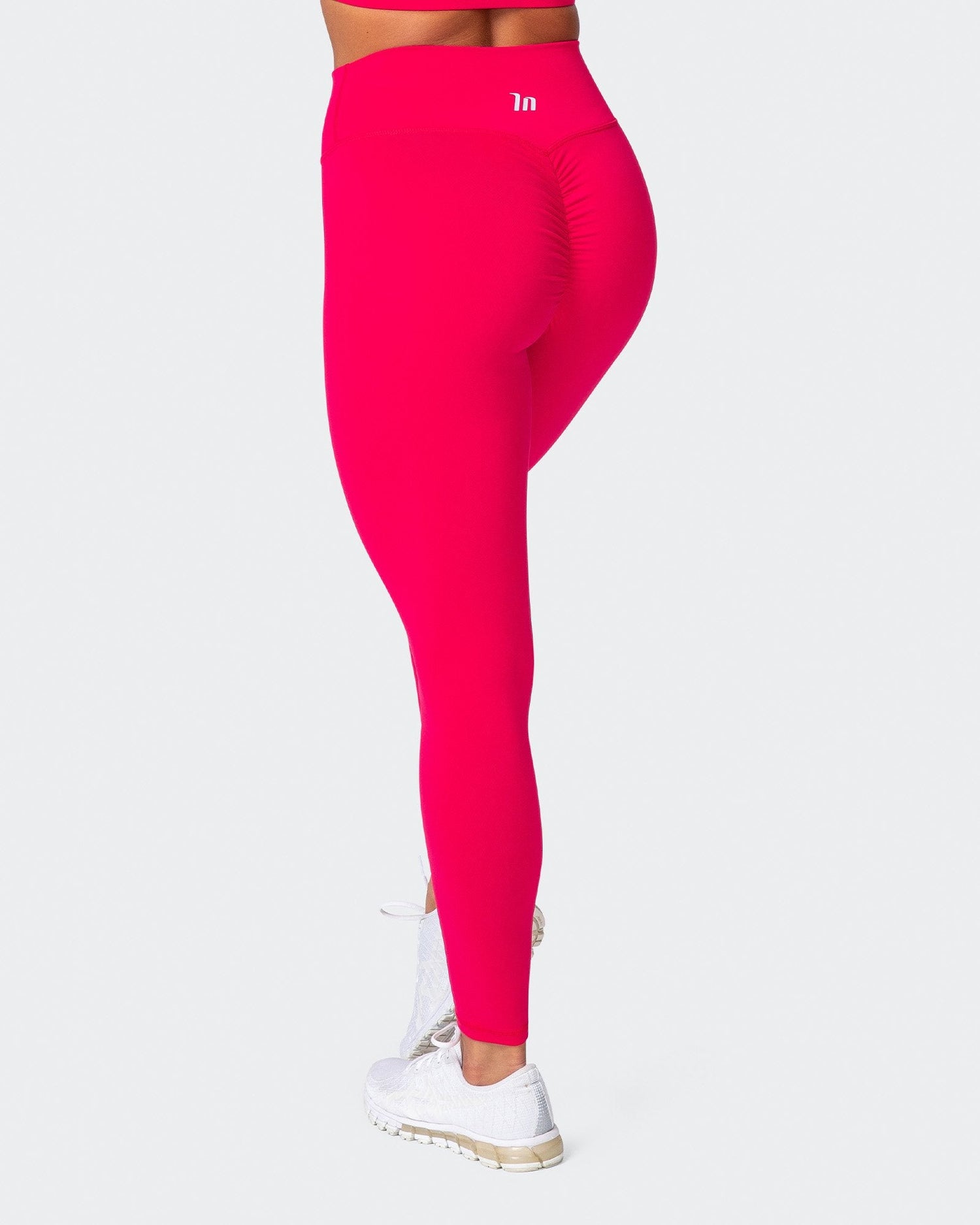 Signature Scrunch 7/8 Leggings - Hot Coral - Muscle Nation