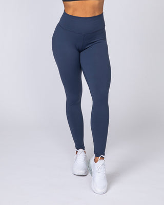 Signature Scrunch Ankle Length Leggings - Navy-Leggings-XXS-MNAPPRL7524-MNAPPRL7524-2-Muscle Nation