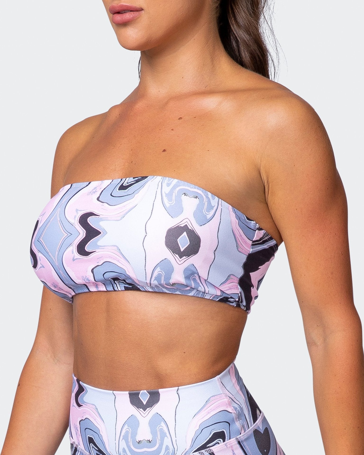 Bandeau - Marble Print-Bralettes-XXS-082103MRBL-XXS-MNAPPRL11327-3-Muscle Nation